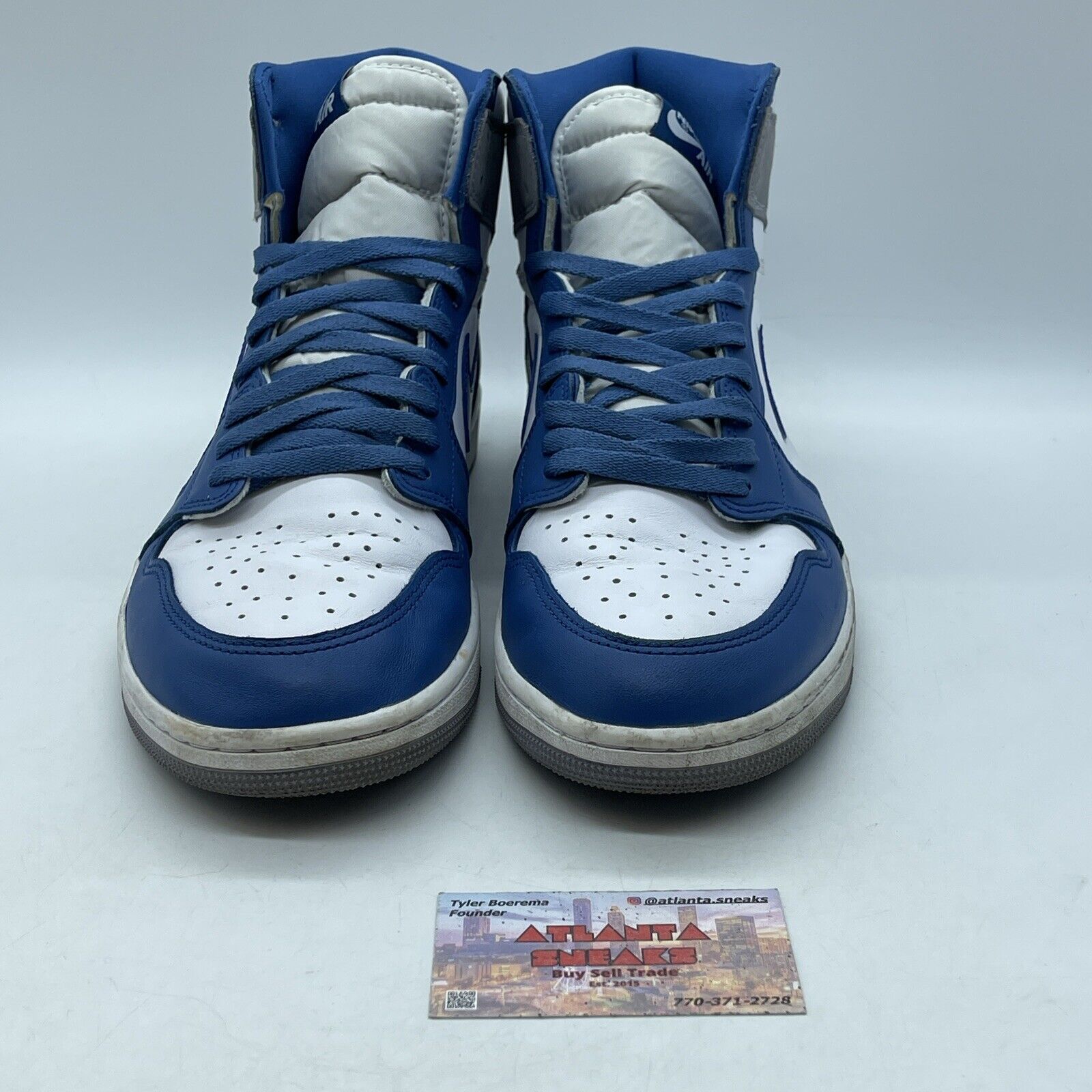 Size 13 - Jordan 1 Retro OG High True Blue White Leather Grey Suede (DZ5485-410)