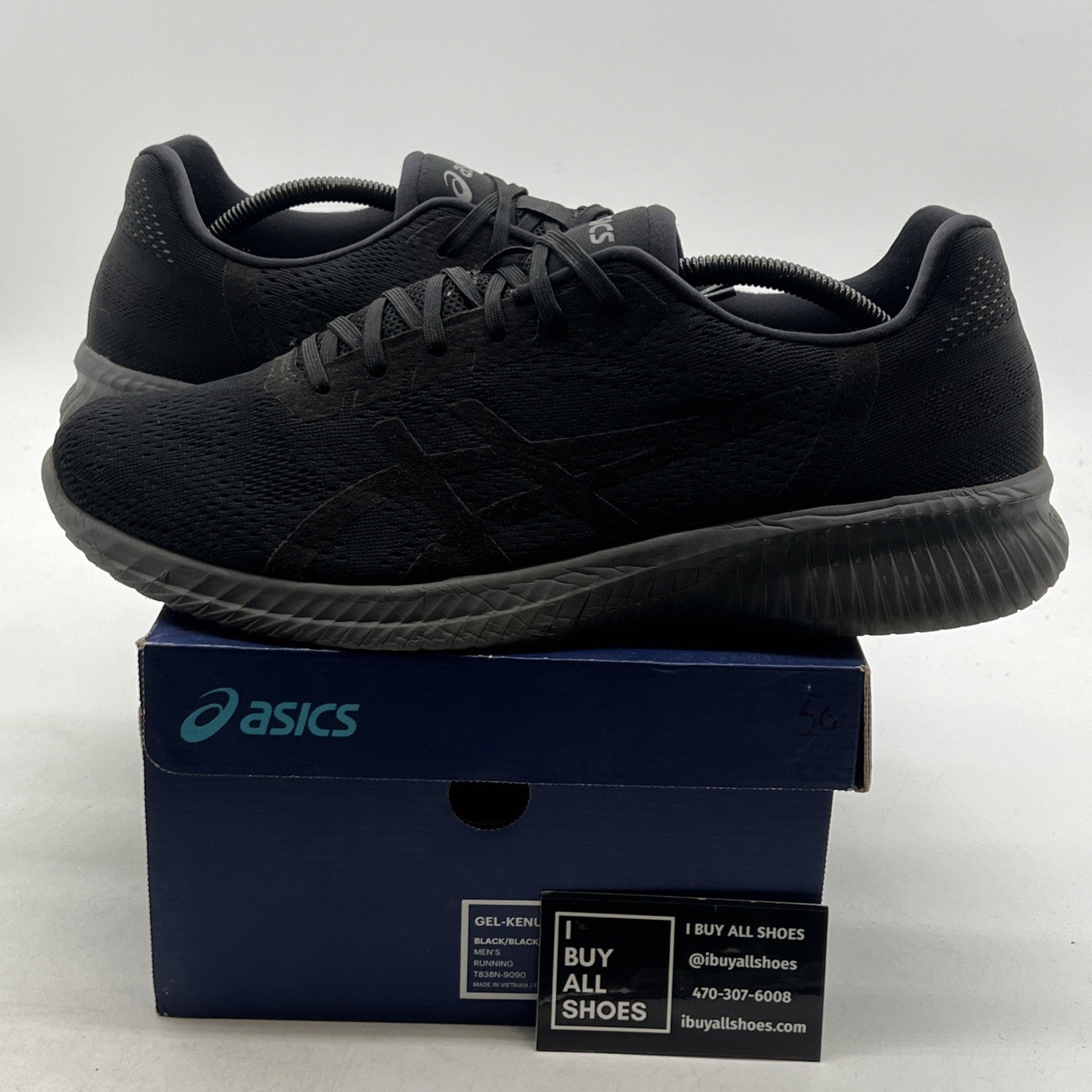 Size 11.5 - ASICS Gel-Quantum 90 Black Running Shoes Lightweight (T838N-9090)