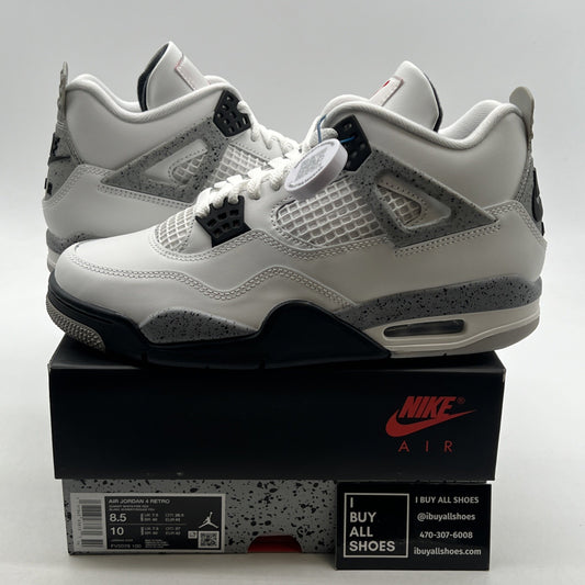 Size 8.5 - Air Jordan 4 Retro OG 2025 White Cement (FV5029-100)
