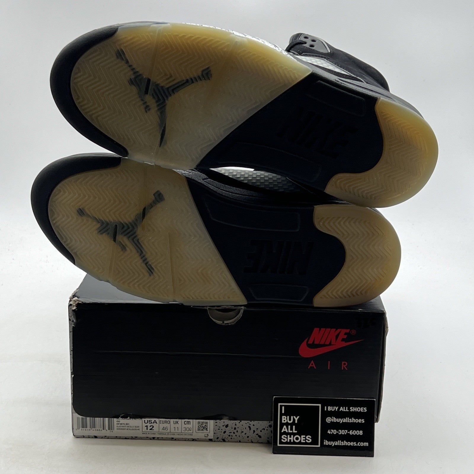 Size 12 - Air Jordan 5 Retro OG Black Metallic Reimagined (HF3975-001)