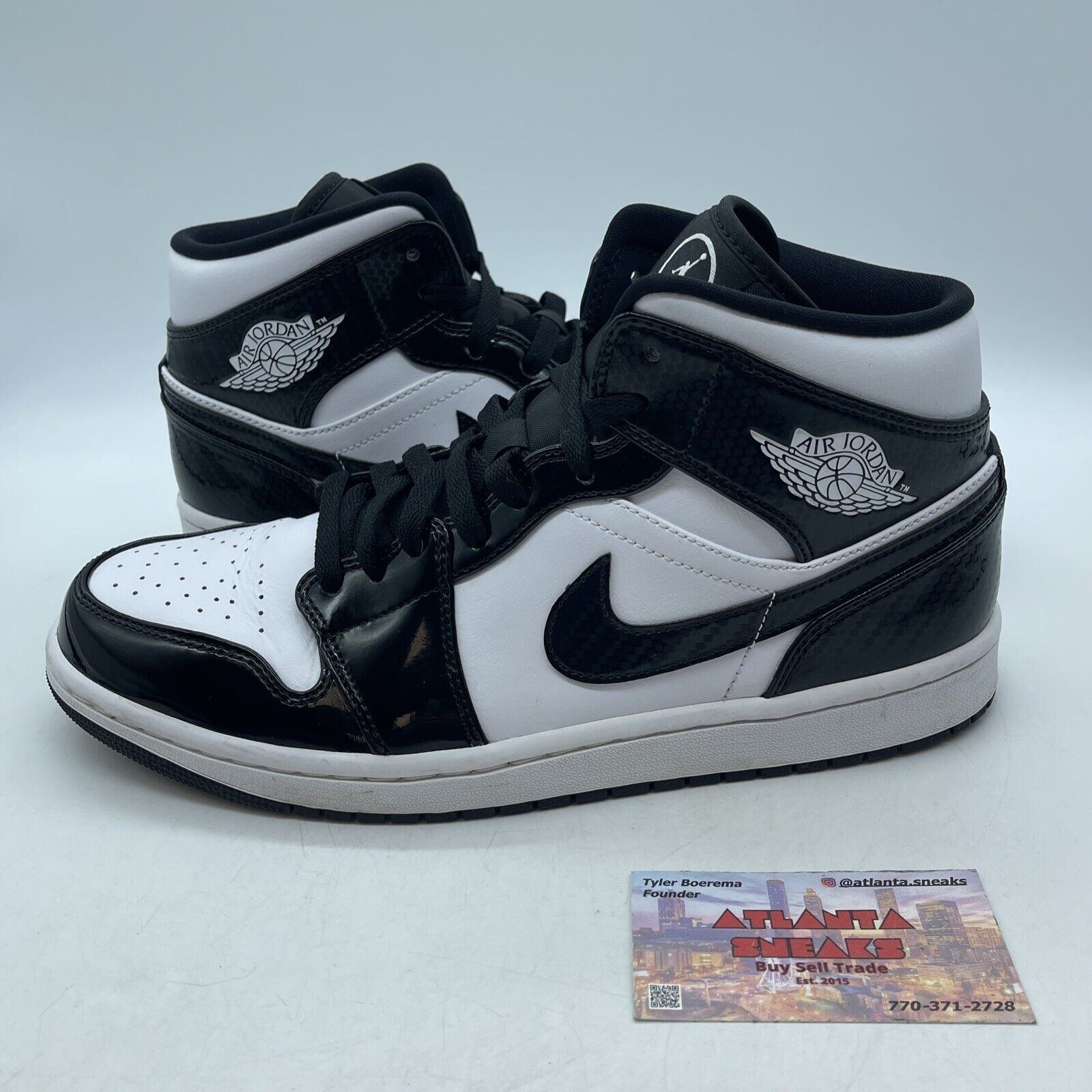 Size 10 - Air Jordan 1 SE Mid All Star 2021 Black White Leather (DD1649-001)