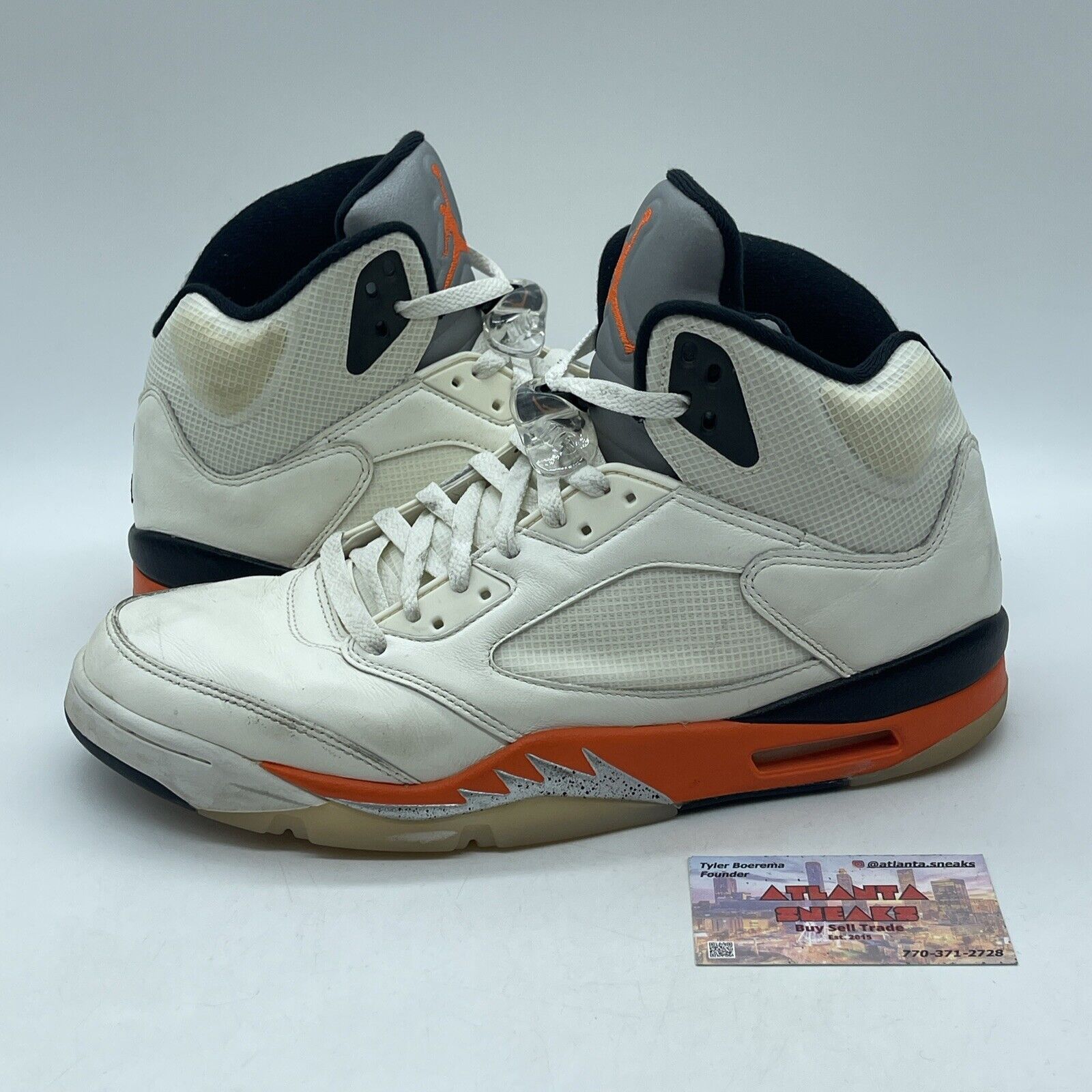 Size 12 - Jordan 5 Shattered Backboard Black Orange Silver Leather (DC1060-100)