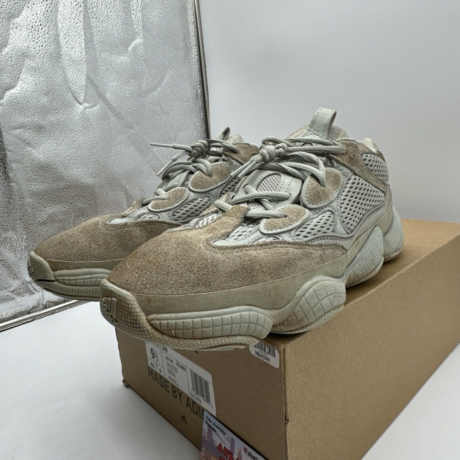Size 9.5 - adidas Yeezy 500 Salt OG All Suede And Nylon Adi Prene Comfort