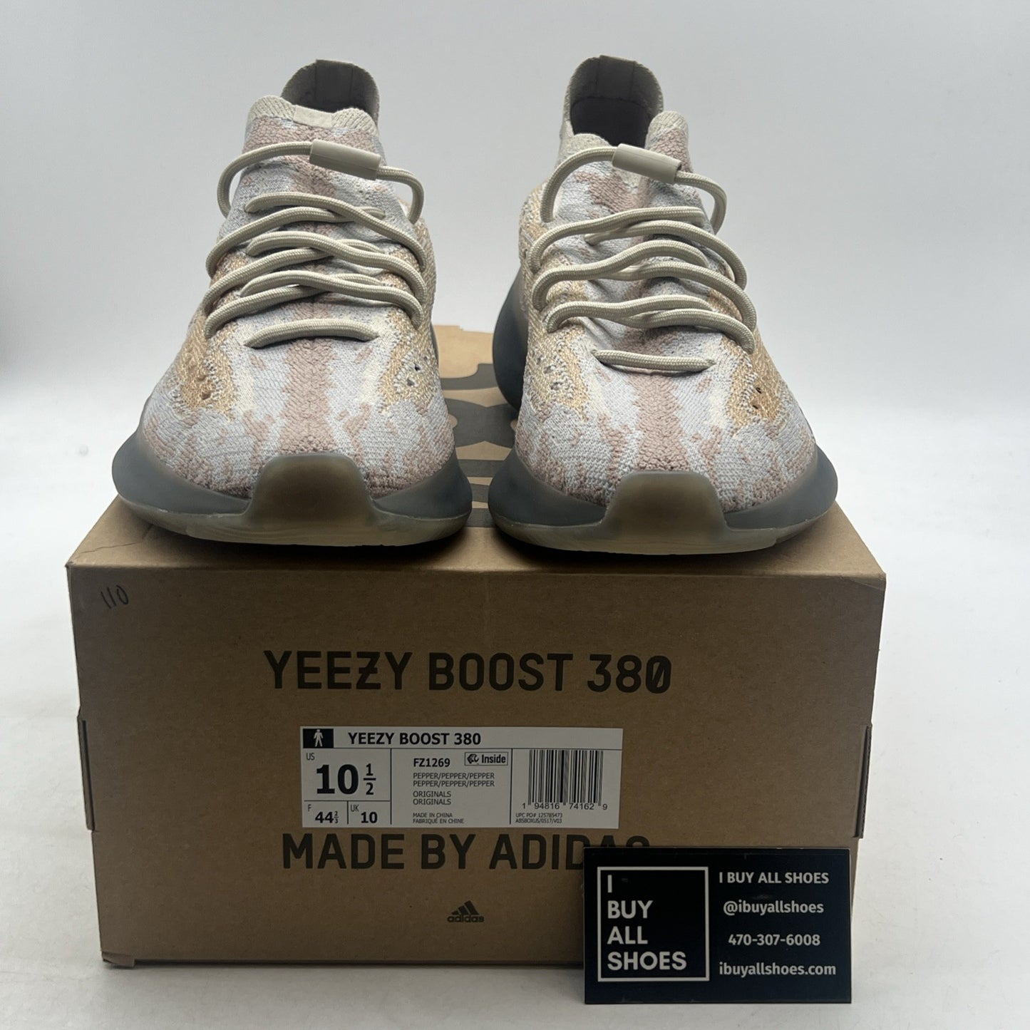 Size 10.5 - Adidas Yeezy Boost 380 Pepper Non-Reflective (FZ1269)