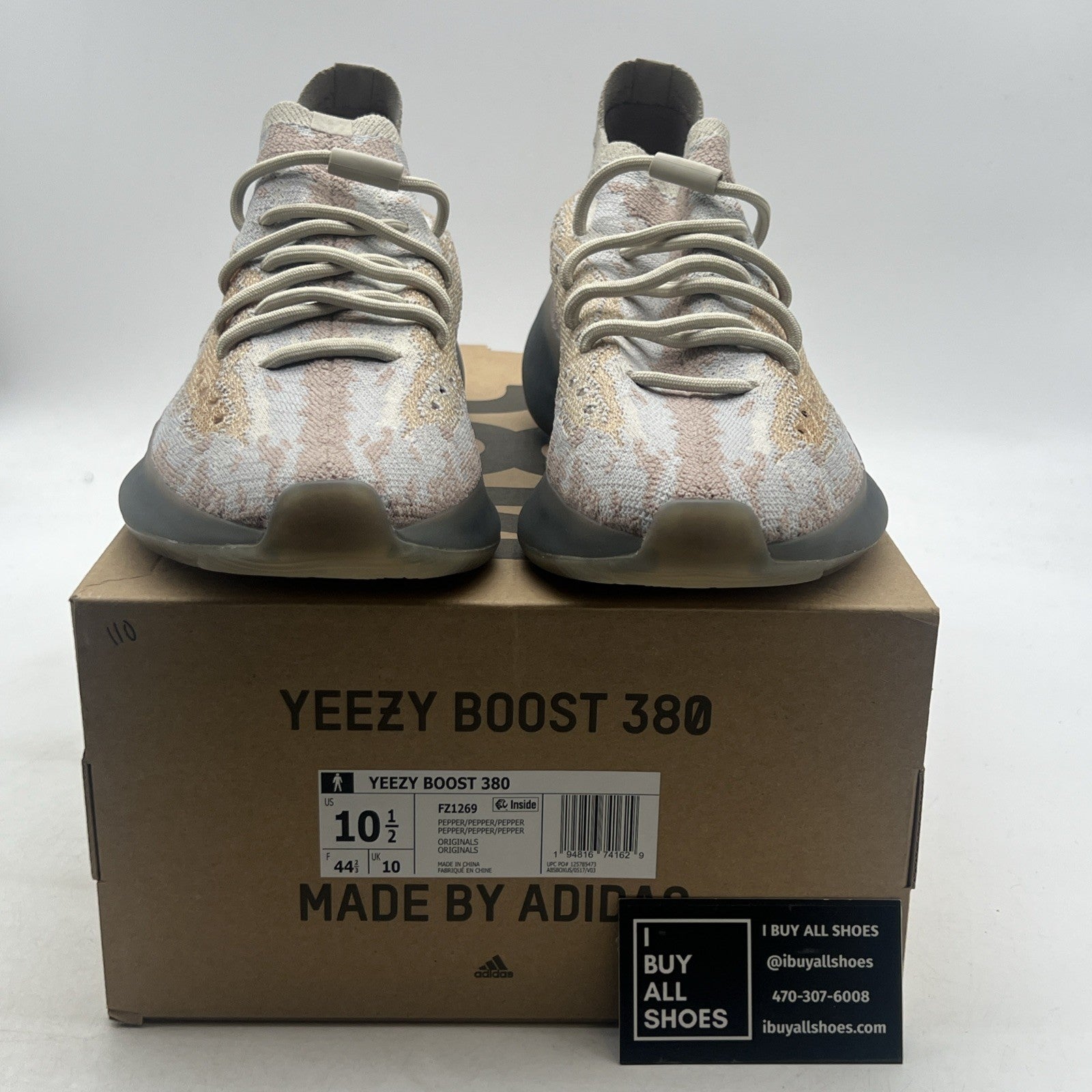 Size 10.5 - Adidas Yeezy Boost 380 Pepper Non-Reflective (FZ1269)