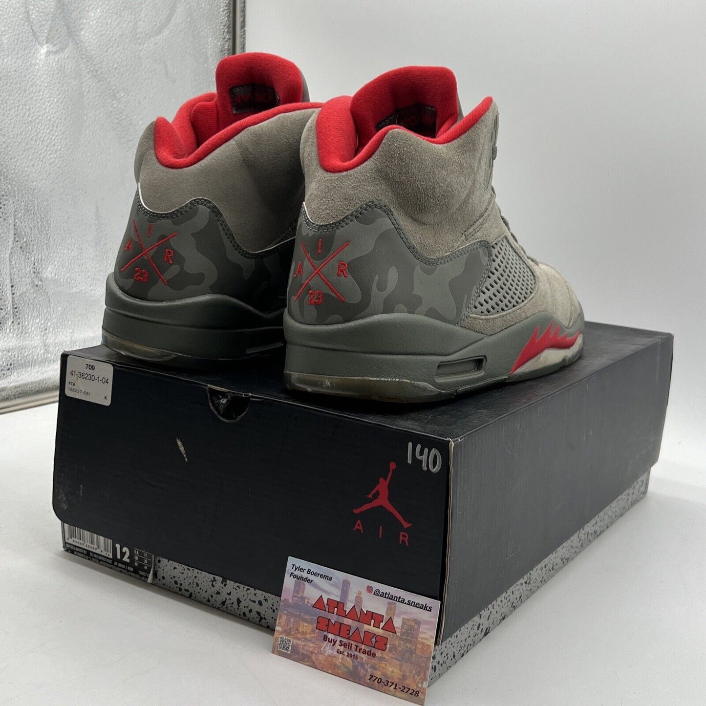 Size 12 - Air Jordan 5 Retro Camo Red Suede (136027-051)