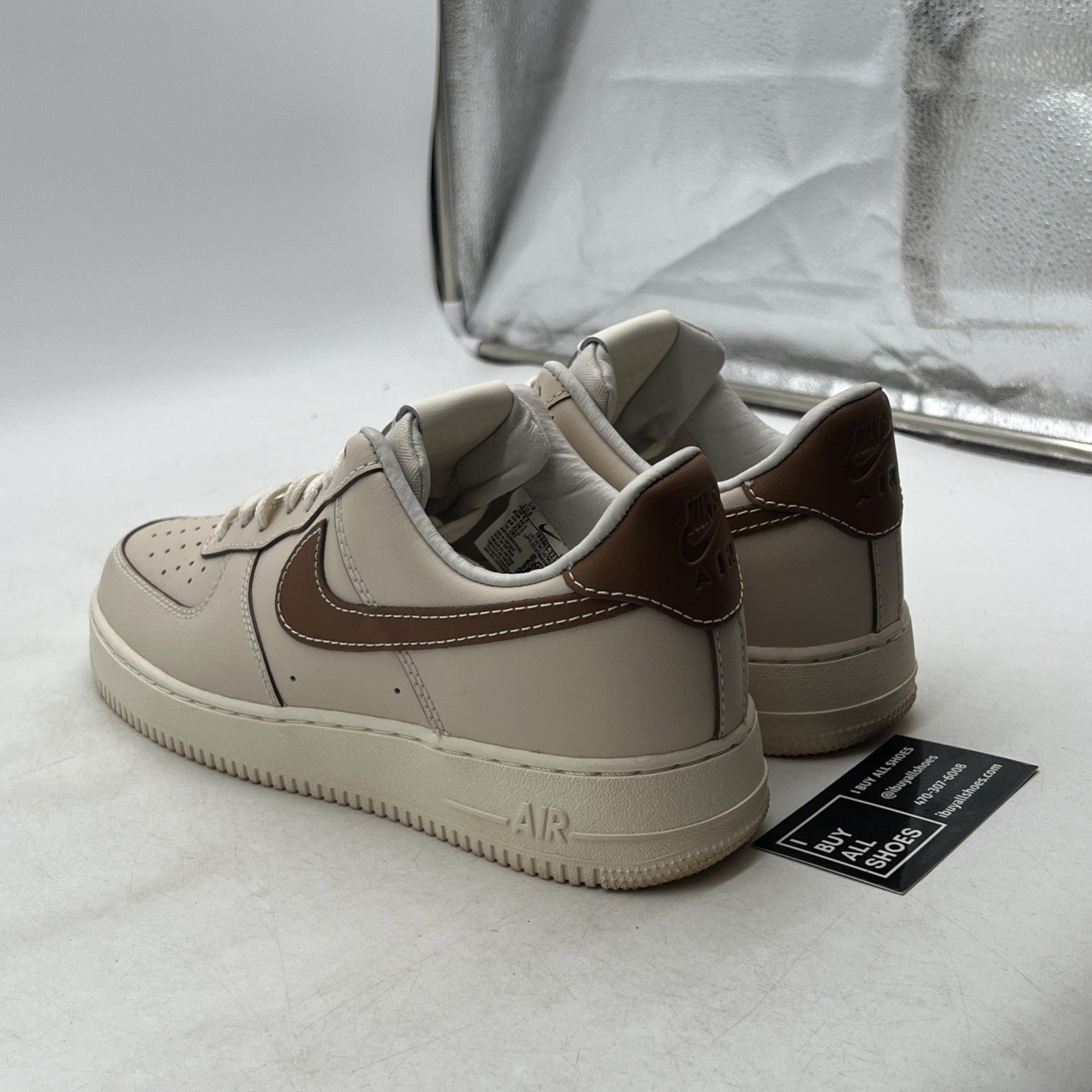 Size 10.5 - Nike Air Force 1 '07 Low Pearl White British Tan (IB8865-221)