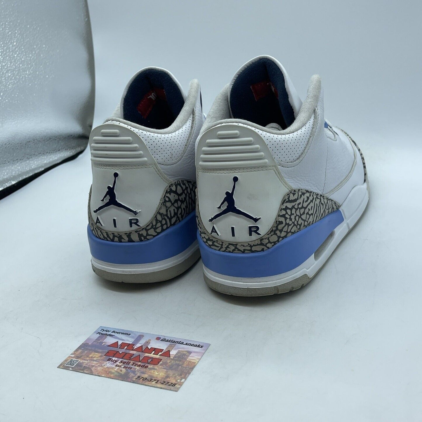 Size 12 - Jordan 3 Retro Mid UNC Blue White Leather Grey Suede (CT8532-104)