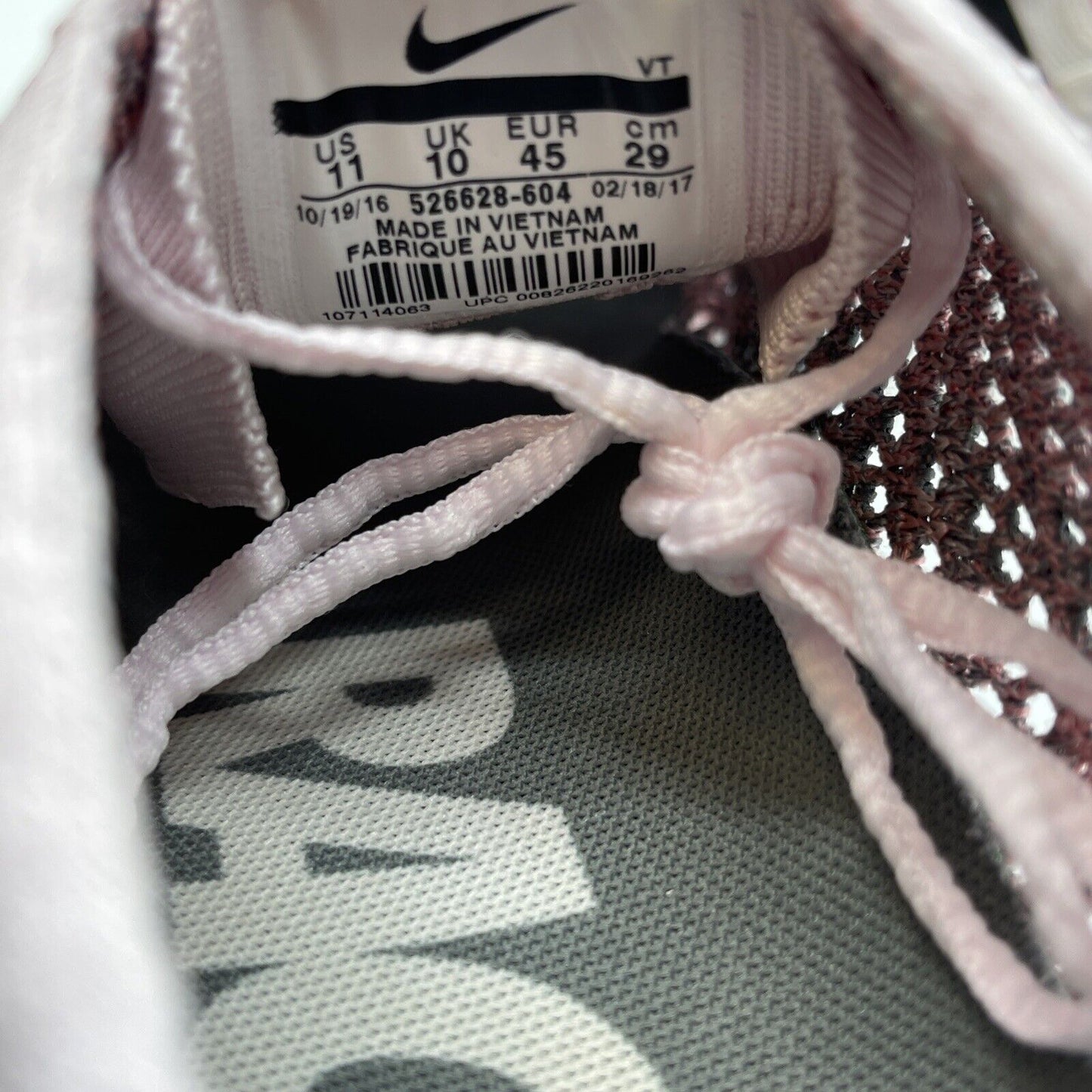 Size 11 - Nike Flyknit Racer Strawberry Red Grey White Suede (526628-604)
