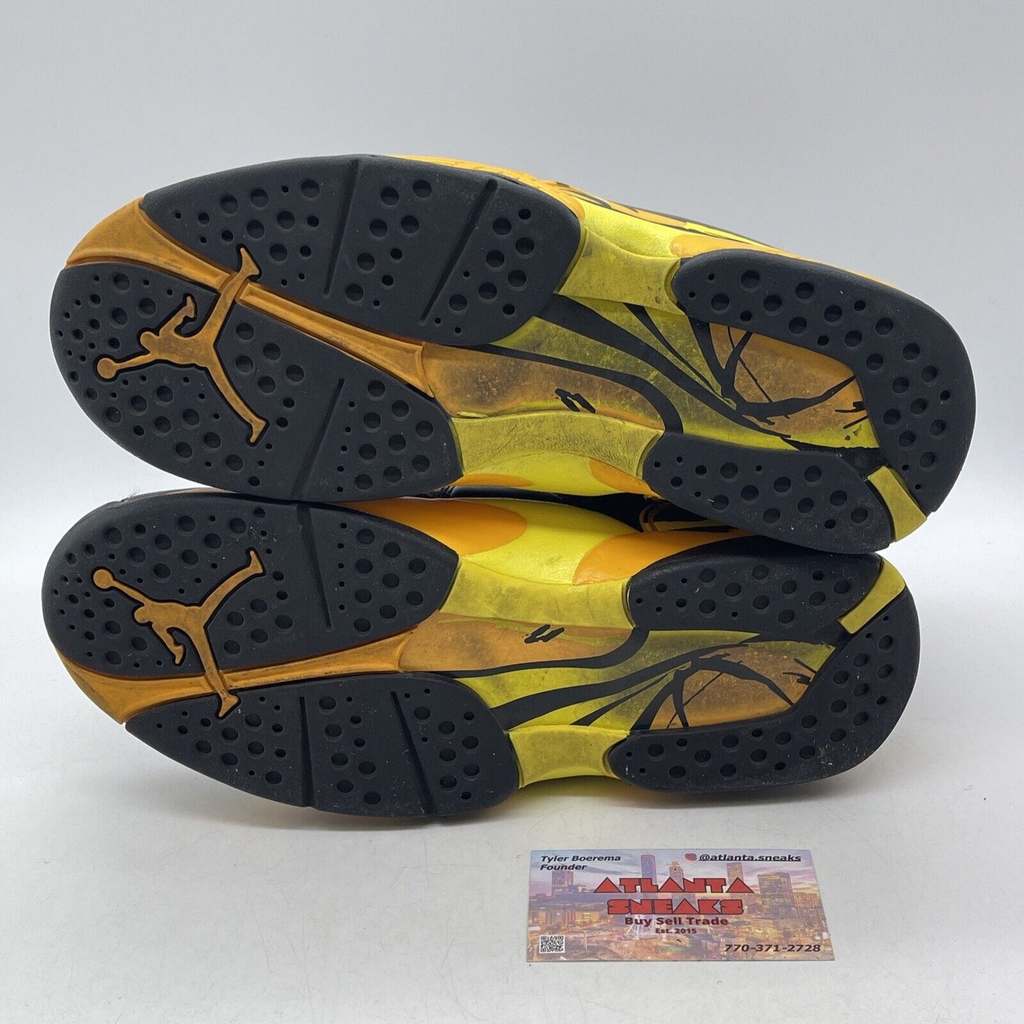 Size 9.5W - Air Jordan 8 Retro Taxi Yellow Black Leather (CI1236-007)