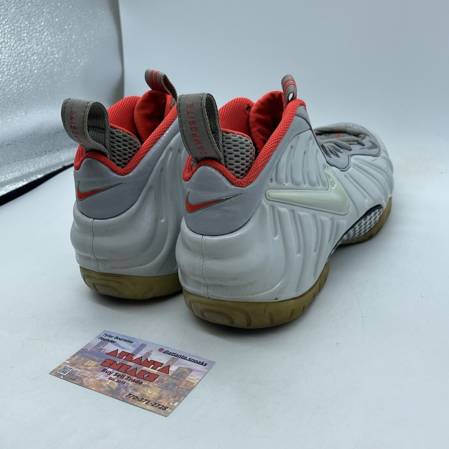 Size 8.5 - Nike Air Foamposite Pro Premium Pure Platinum Leather (616750-003)