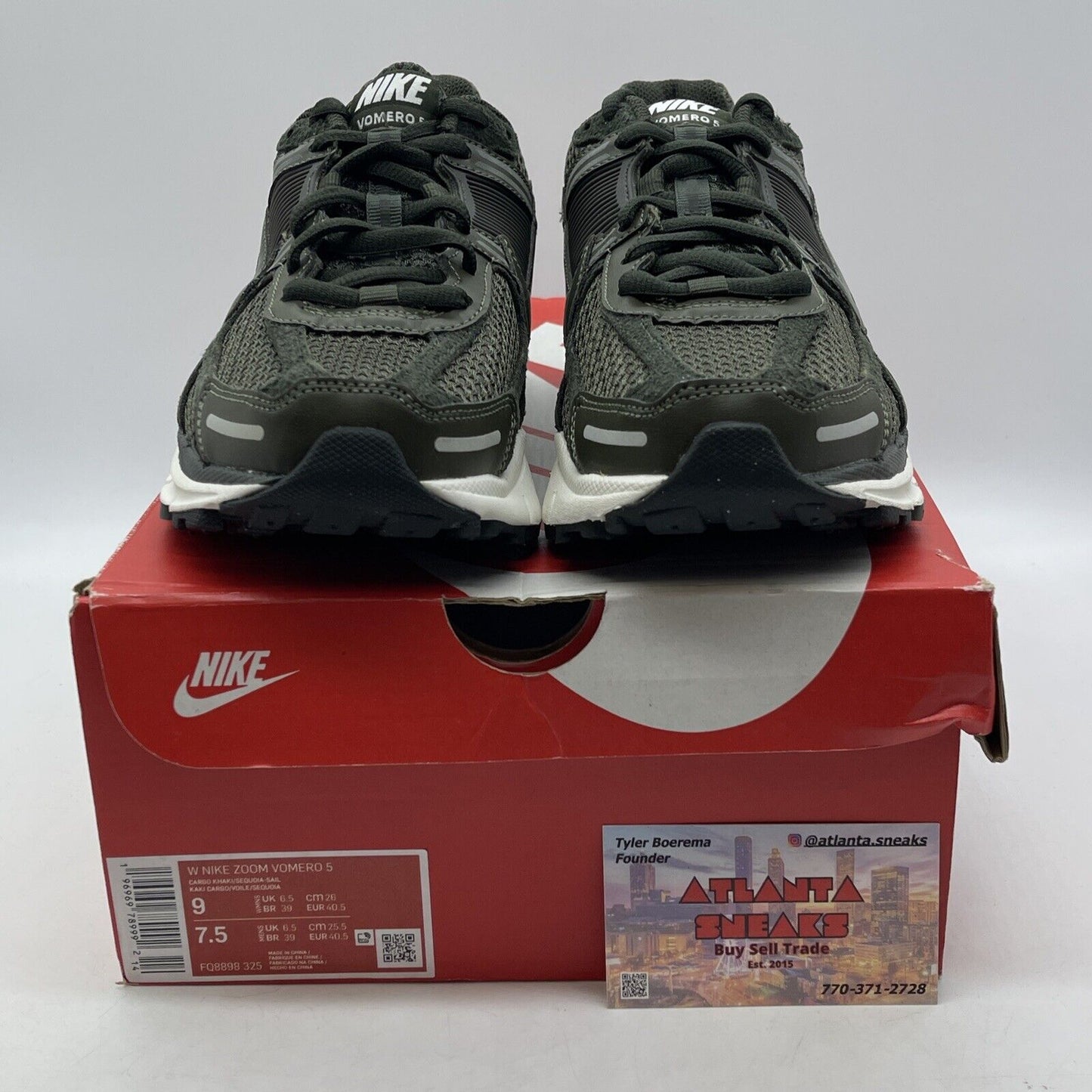 Size 9W - Nike Air Zoom Vomero 5 Sequoia Olive Green (FQ8898-325)