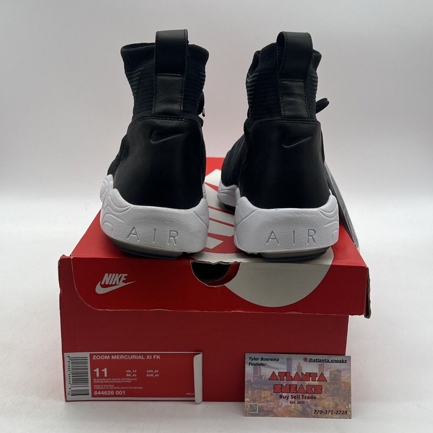 Size 11 - Nike Zoom Mercurial 11 Flyknit FC Black (845626-001)
