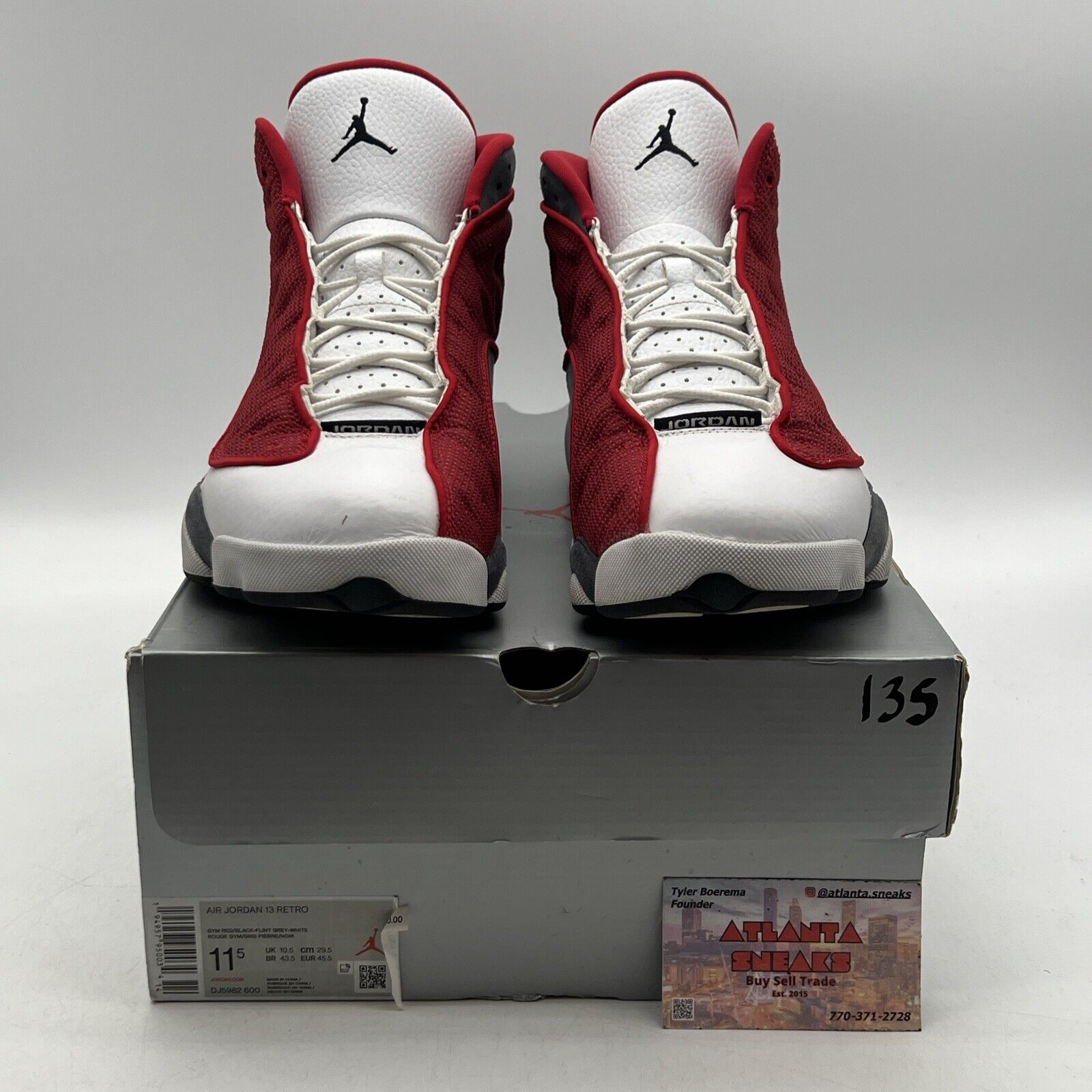 Size 11.5 - Jordan 13 Red Flint Grey Suede Leather (DJ5982-600)