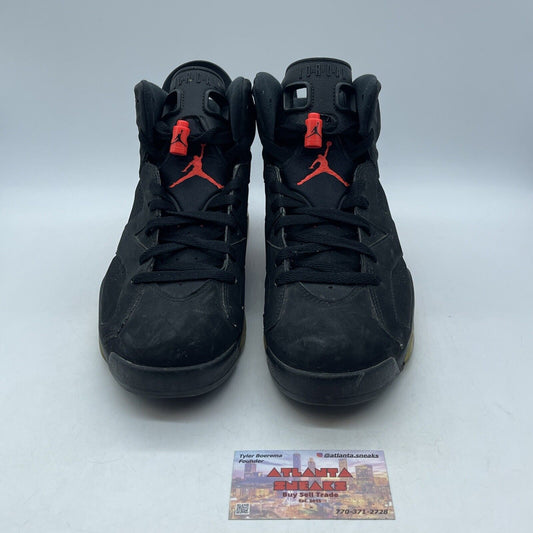 Size 10.5 - Jordan 6 Retro Infrared Black Pink  2014 Black Suede (384664-023)