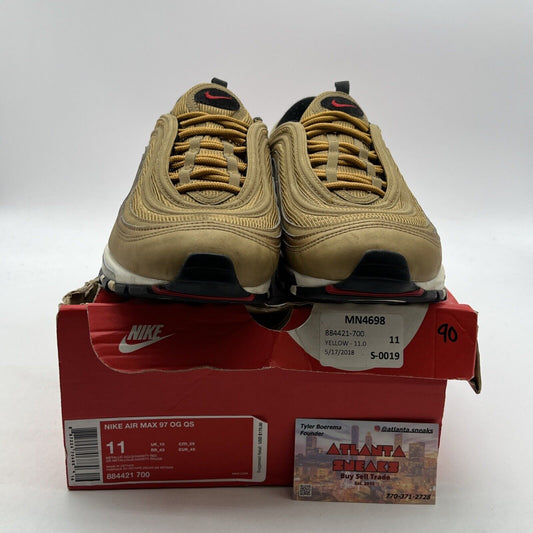 Size 11 - Nike Air Max 97 OG QS Metallic Gold (884421-700)