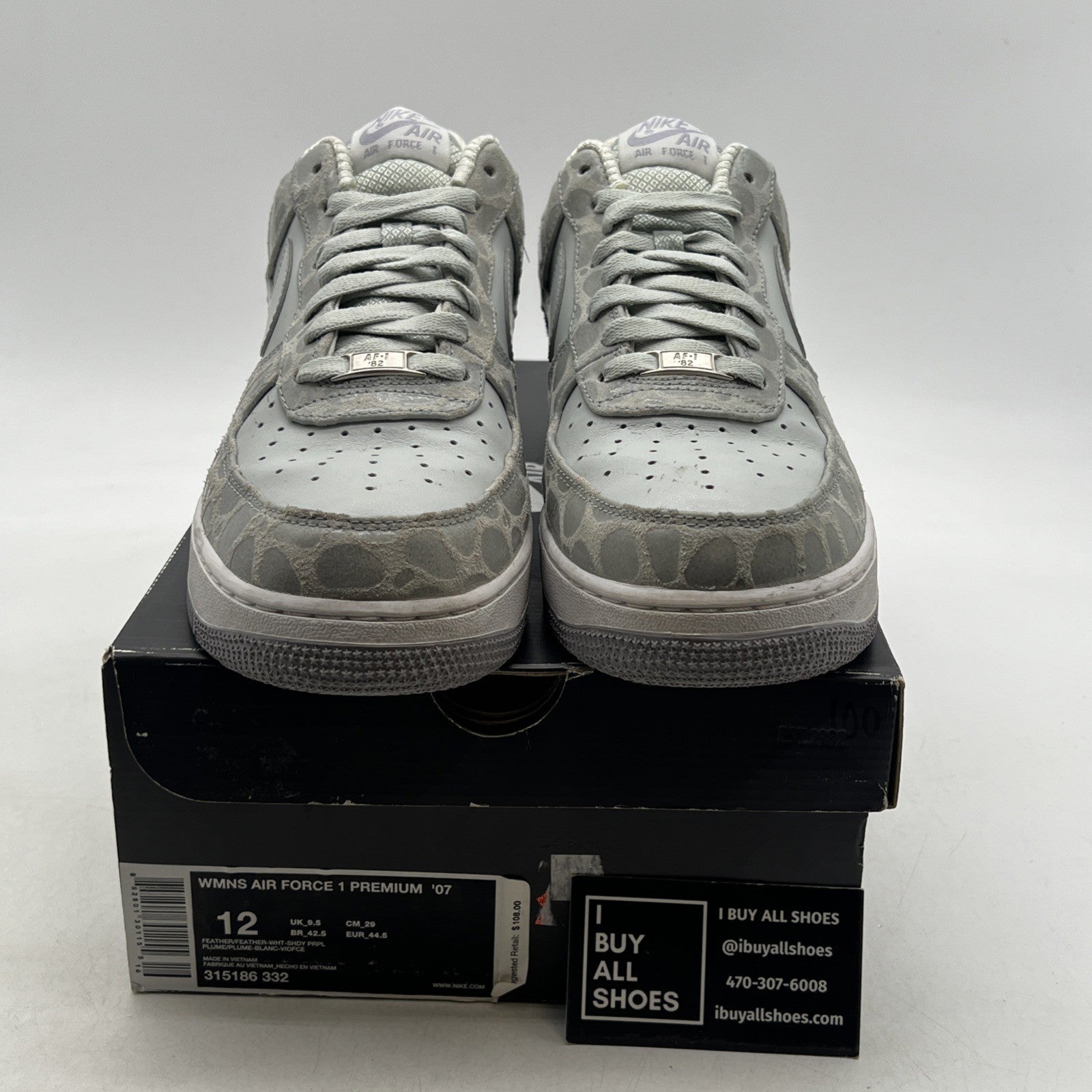 Size 12 - Nike Air Force 1 '07 Low Gray W (315186-332)
