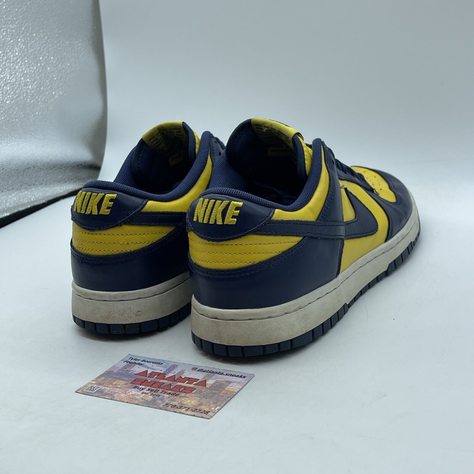 Size 11 - Nike Dunk Low Michigan 2021 Yellow Blue Leather (DD1391-700)