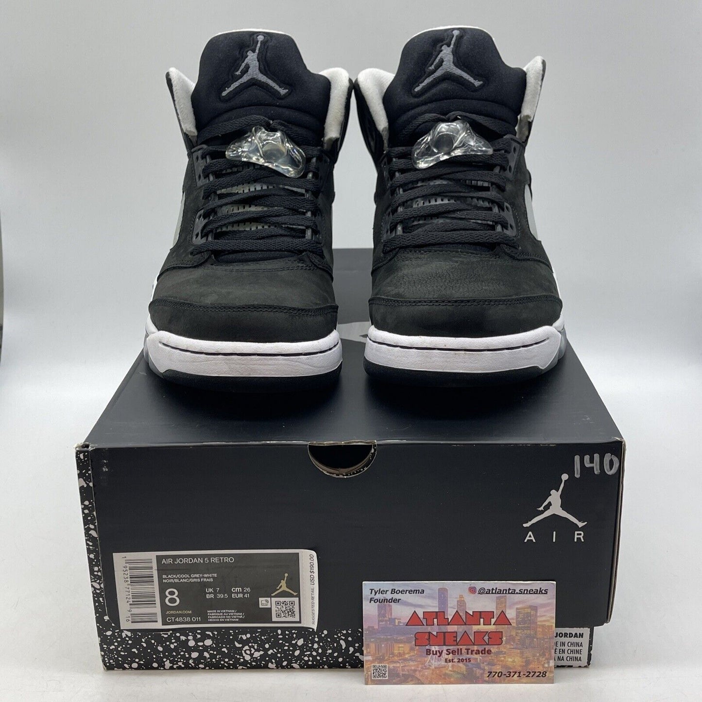 Size 8 - Jordan 5 Retro Mid Oreo Black White Suede (CT4838-011)