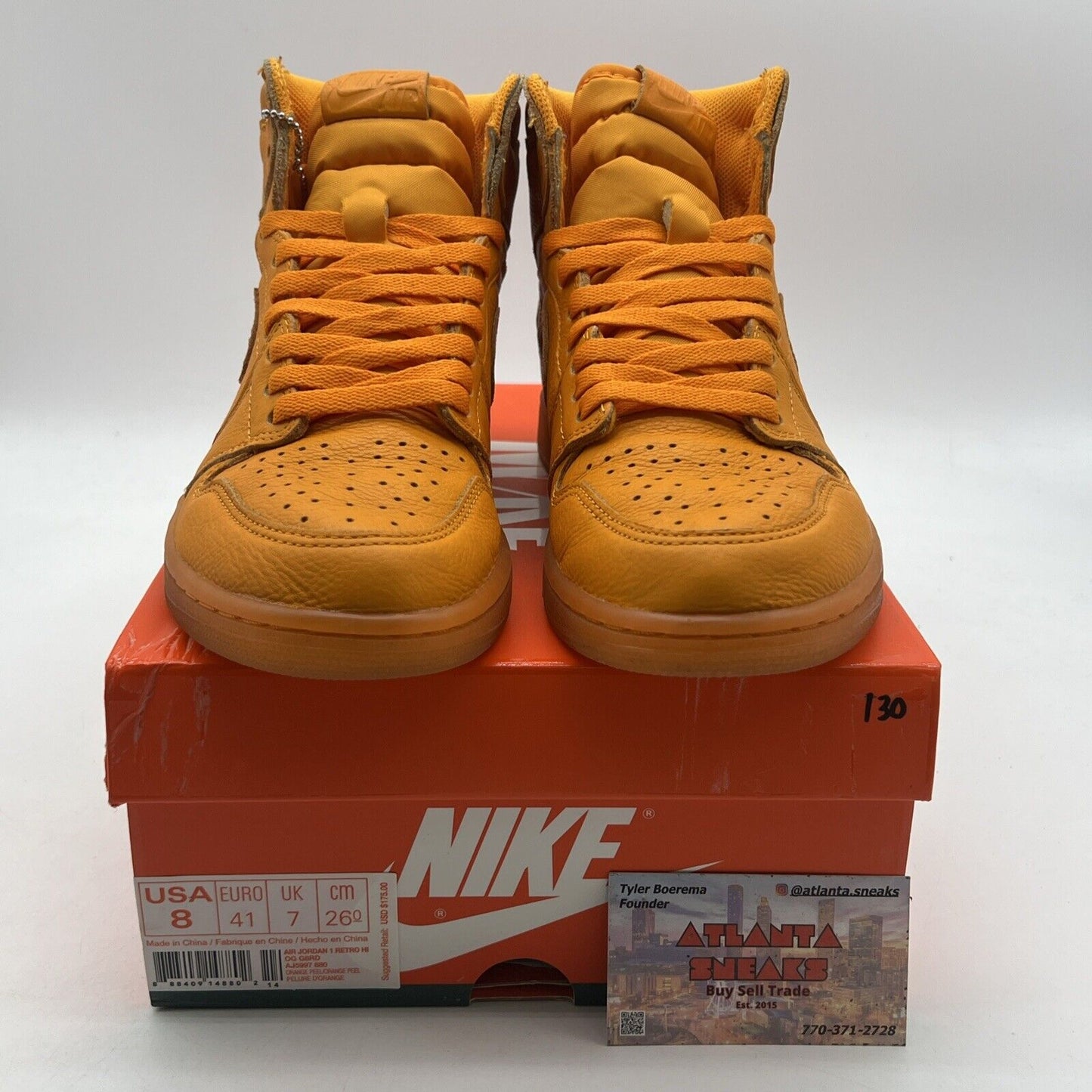 Size 8 - Air Jordan 1 Retro OG G8RD High Orange Peel (AJ5997-880)