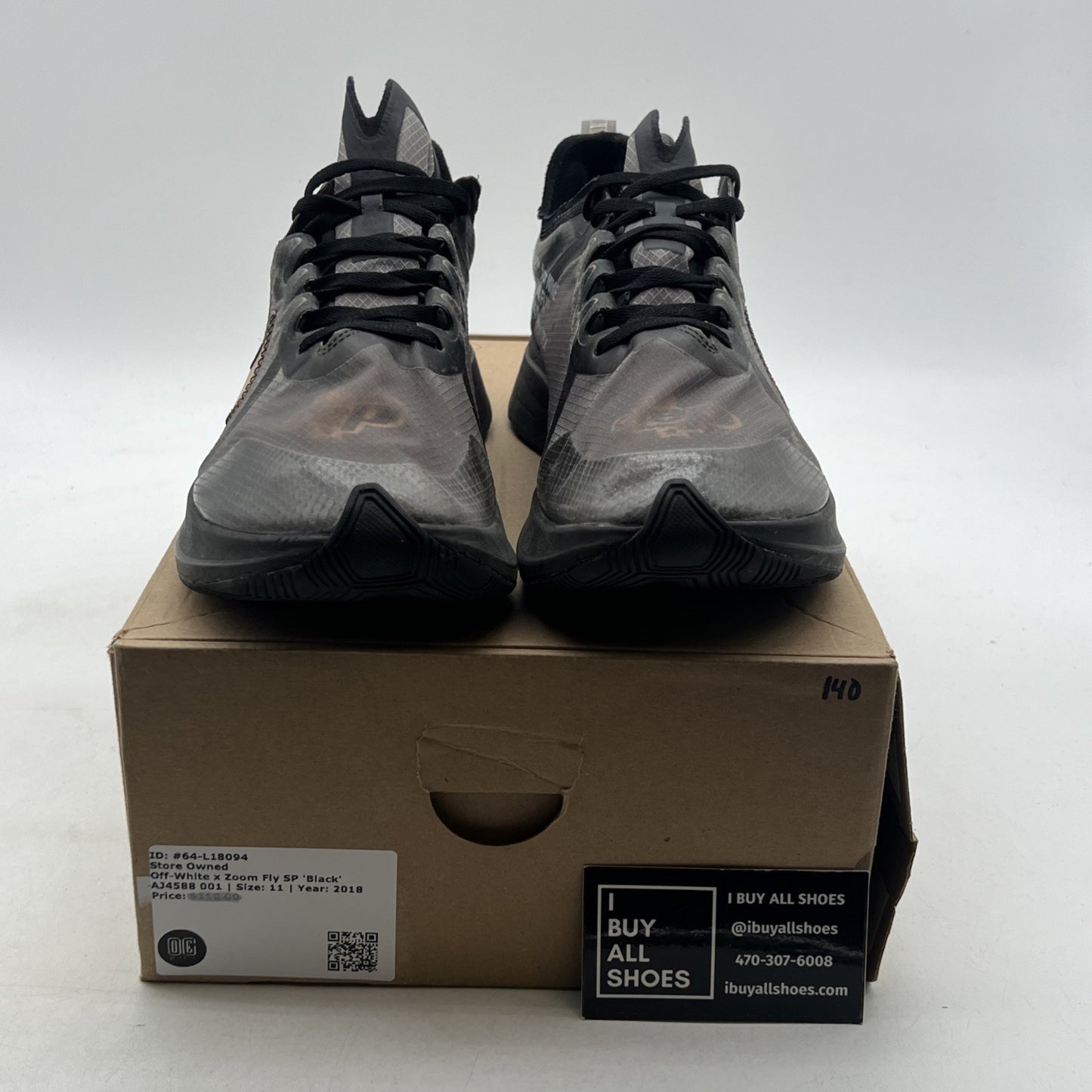 Size 11 - Nike Off-White x Zoom Fly SP Black (AJ4588-001)