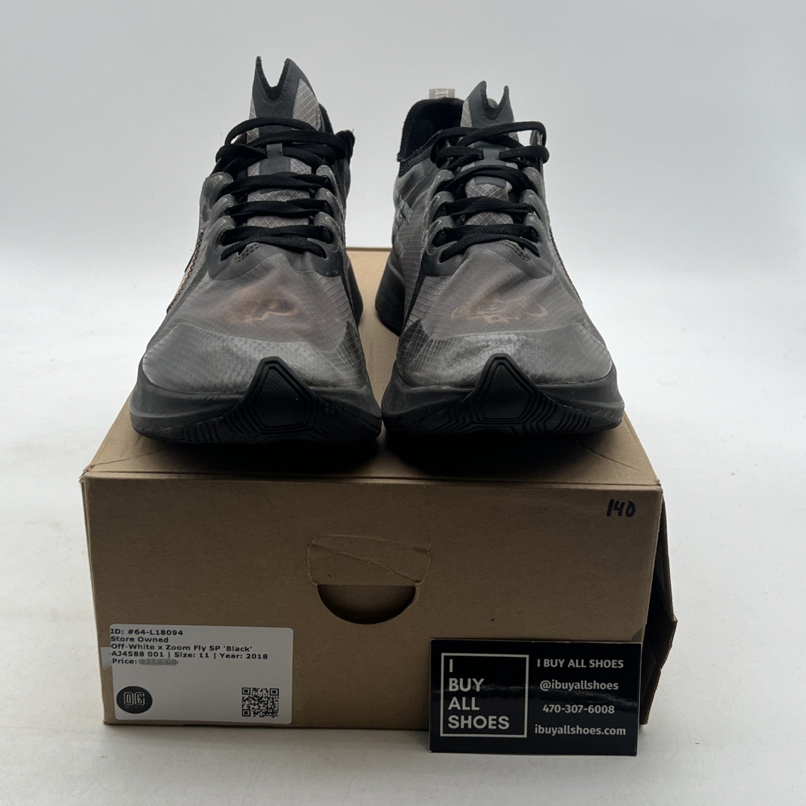 Size 11 - Nike Off-White x Zoom Fly SP Black (AJ4588-001)