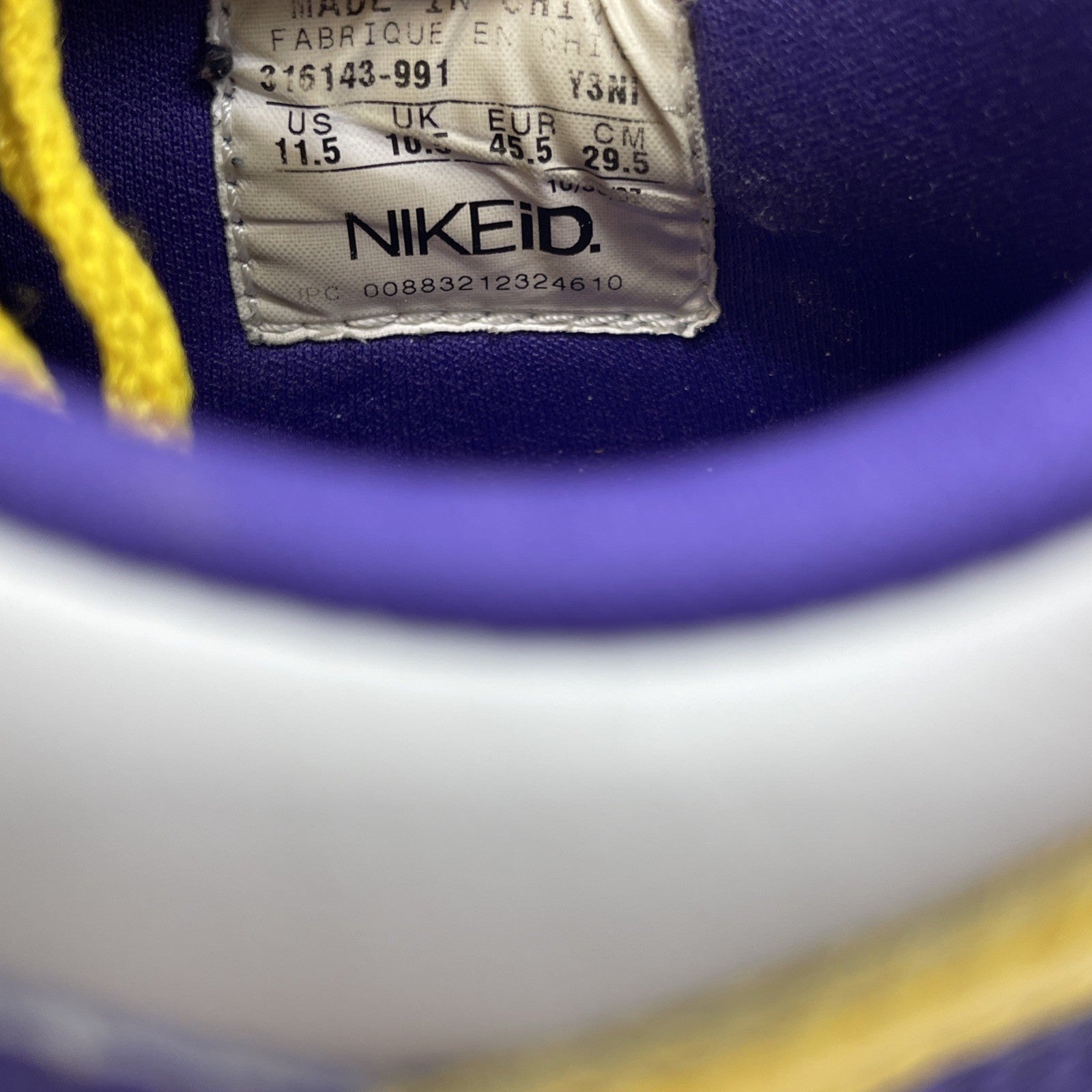 Size 11.5 - Nike Dunk Low Premium iD Purple Grey Suede Leather (316143-991)