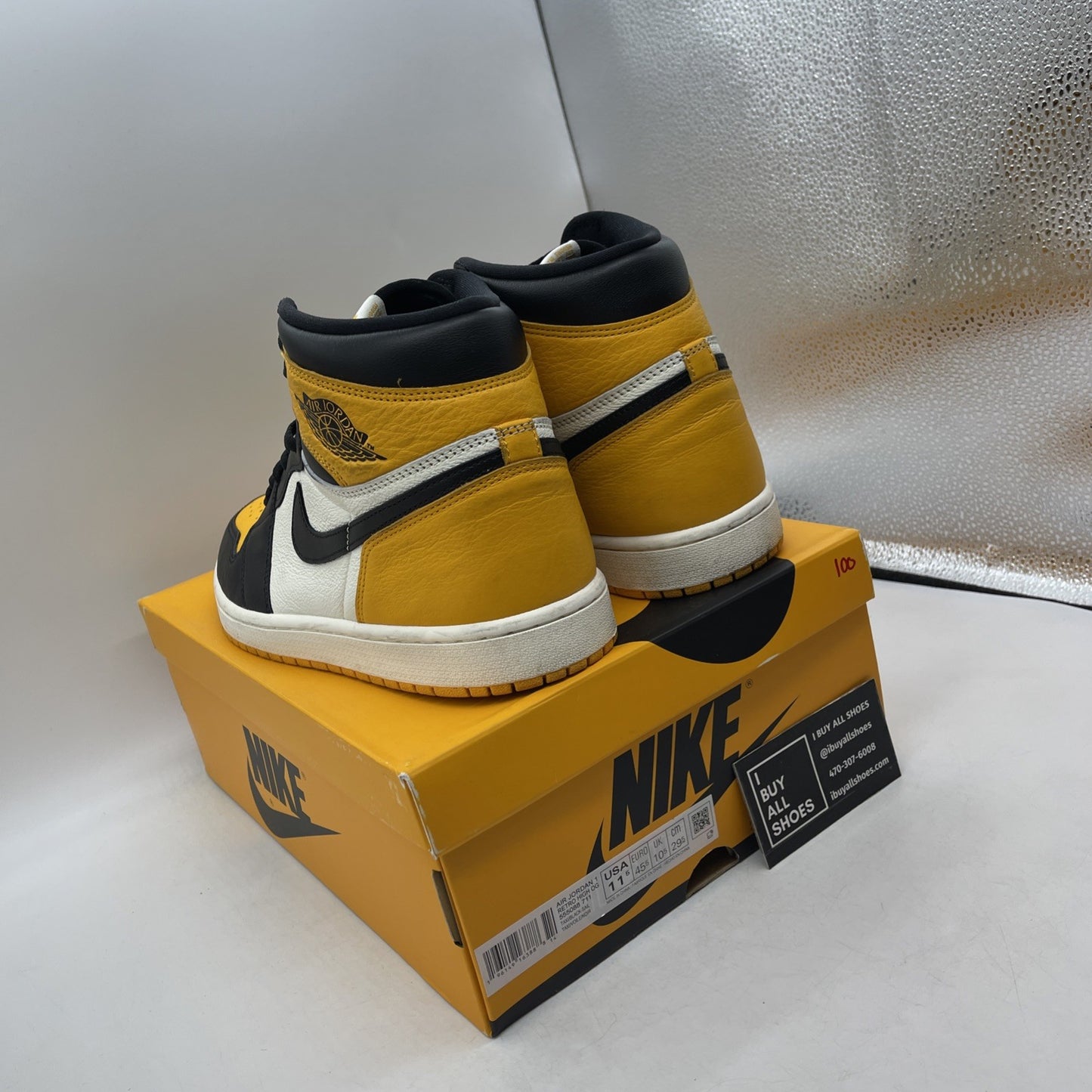 Size 11.5 - Air Jordan 1 Retro OG High Yellow Toe (555088-711)
