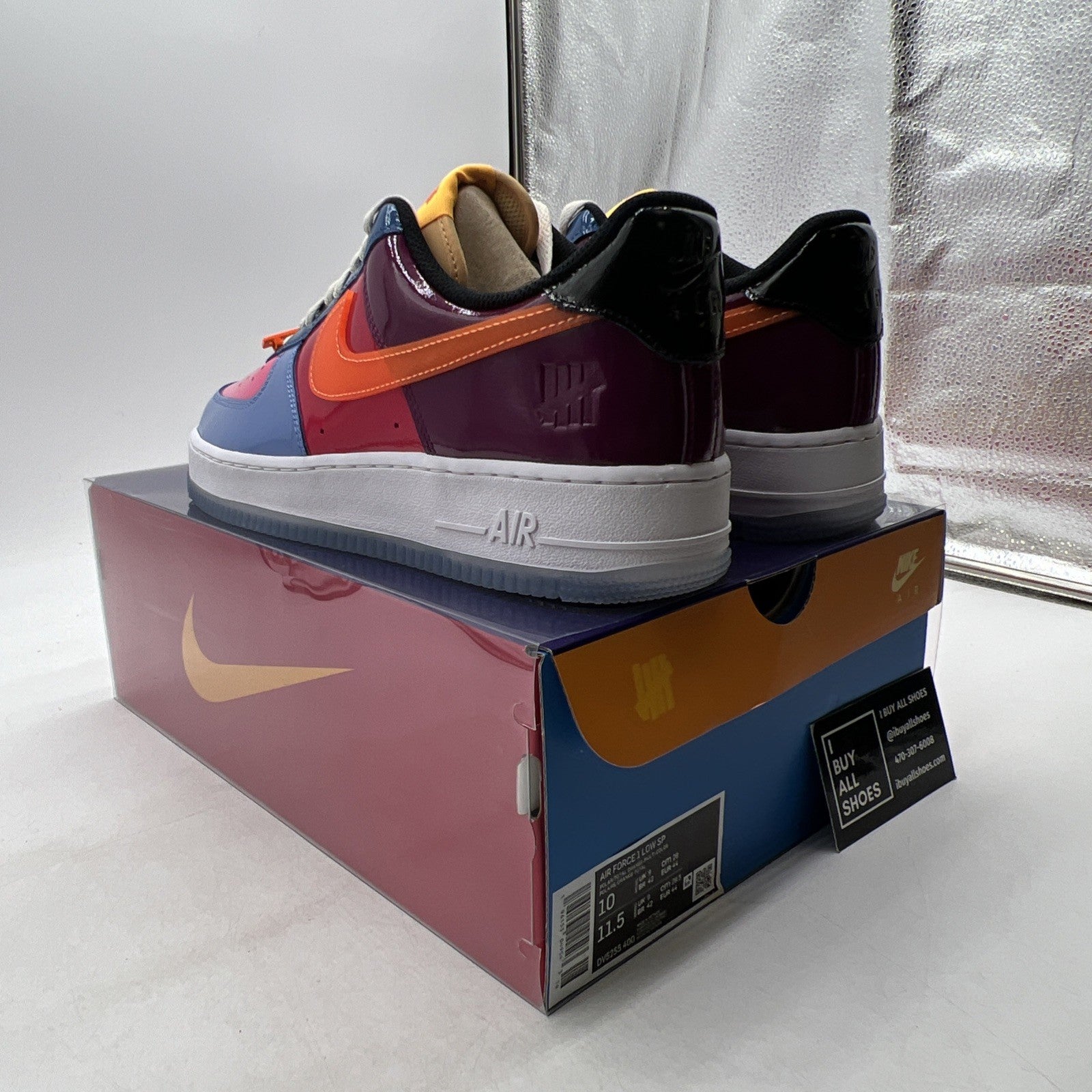 Size 10 - Nike Undefeated x Air Force 1 Low Total Orange (DV5255-400)