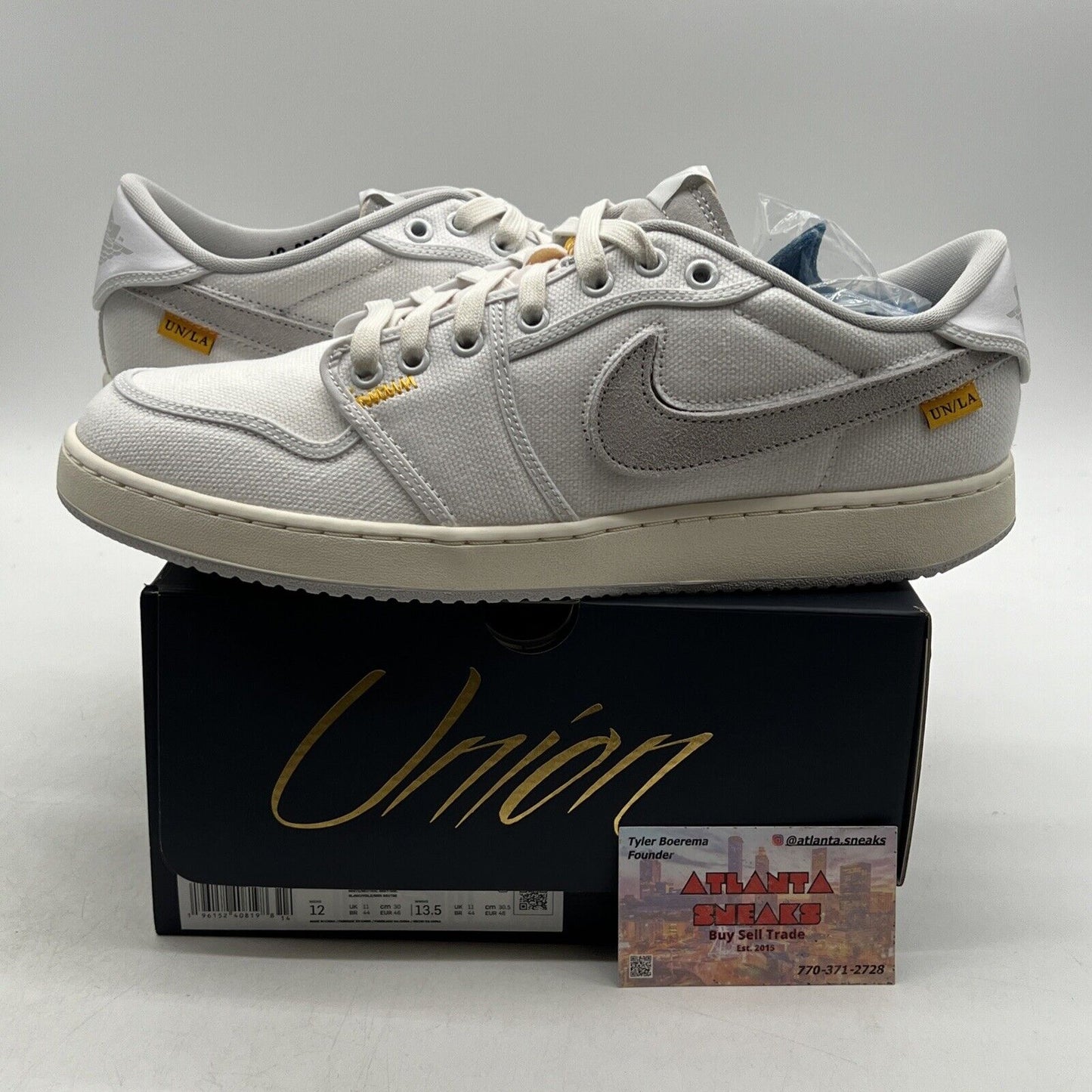 Size 12 - Jordan 1 KO x Union LA Low White Neutral Grey (DO8912-101)