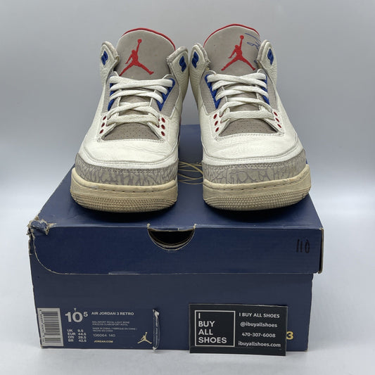 Size 10.5 - Air Jordan 3 Retro International Flight (136064-140)