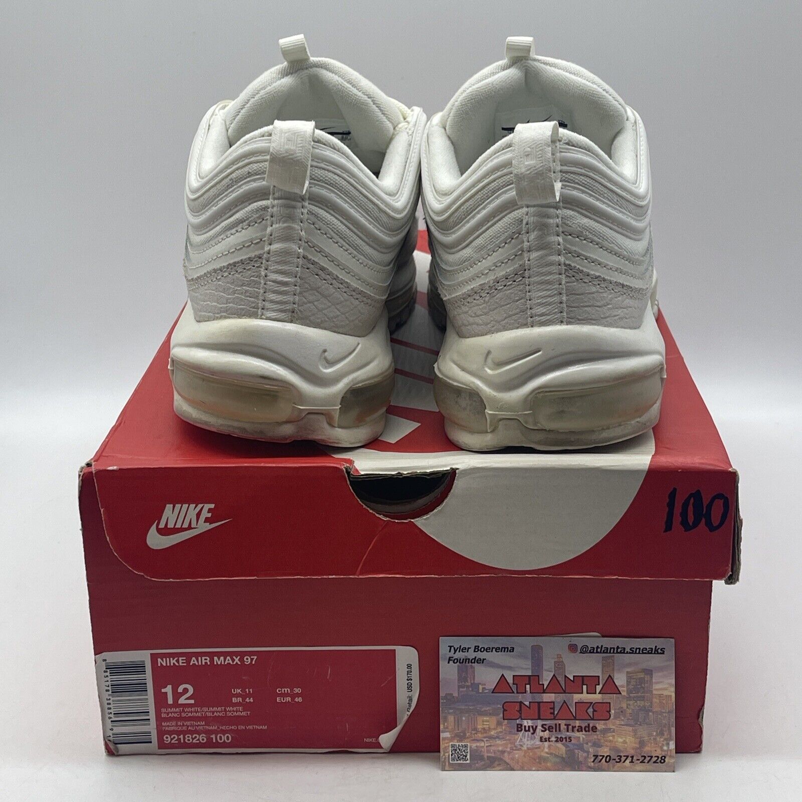 Size 12 - Nike Air Max 97 Summit White (921826-100)