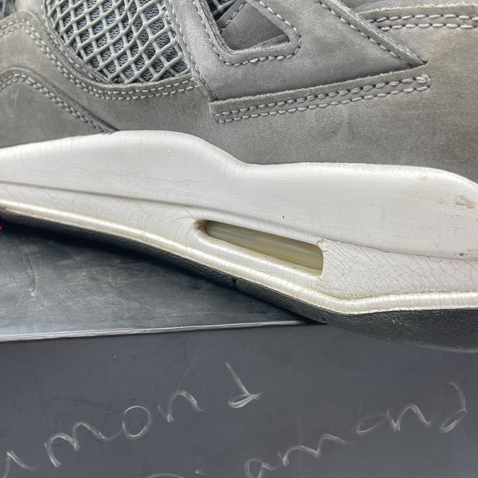 Size 9.5 - Jordan 4 Retro Low Cool Grey Silver White Suede (308497-007)