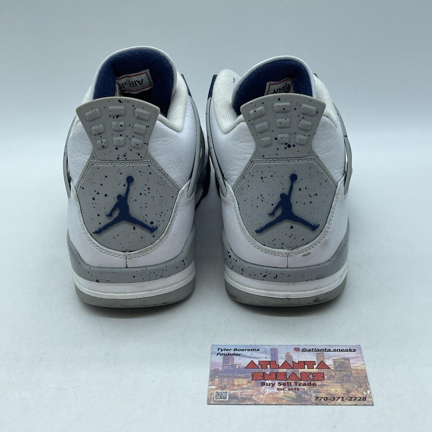 Size 9.5 - Jordan 4 Retro Mid Midnight Navy Grey White Leather (DH6927-140)