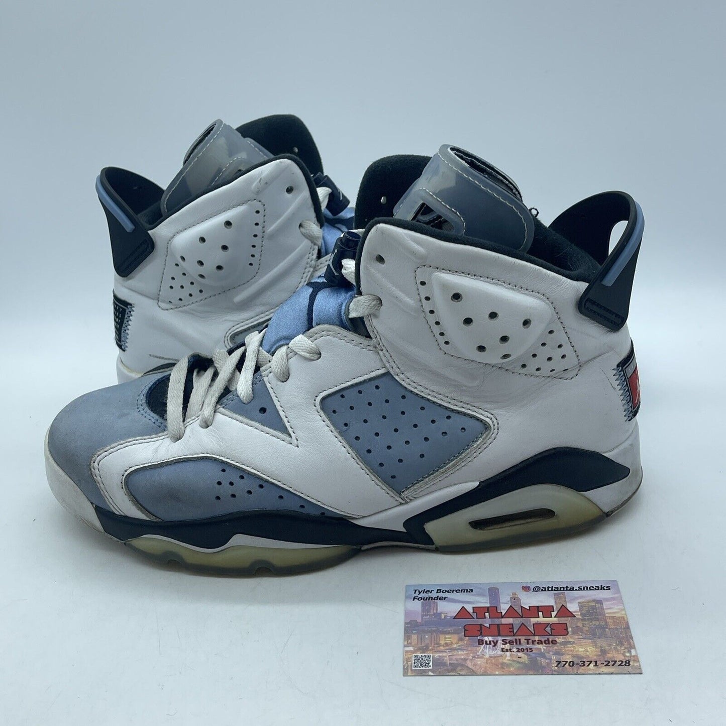Size 9 - Jordan 6 Retro Mid UNC Home Blue Suede White Leather (CT8529-410)