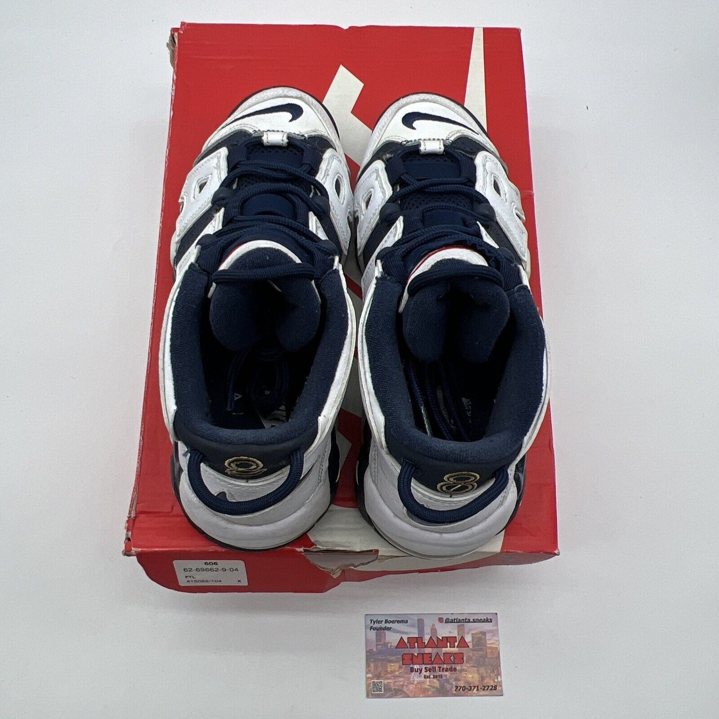 Size 6 (GS) - Nike Air More Uptempo 2016 Low Olympic Suede White (415082-104)