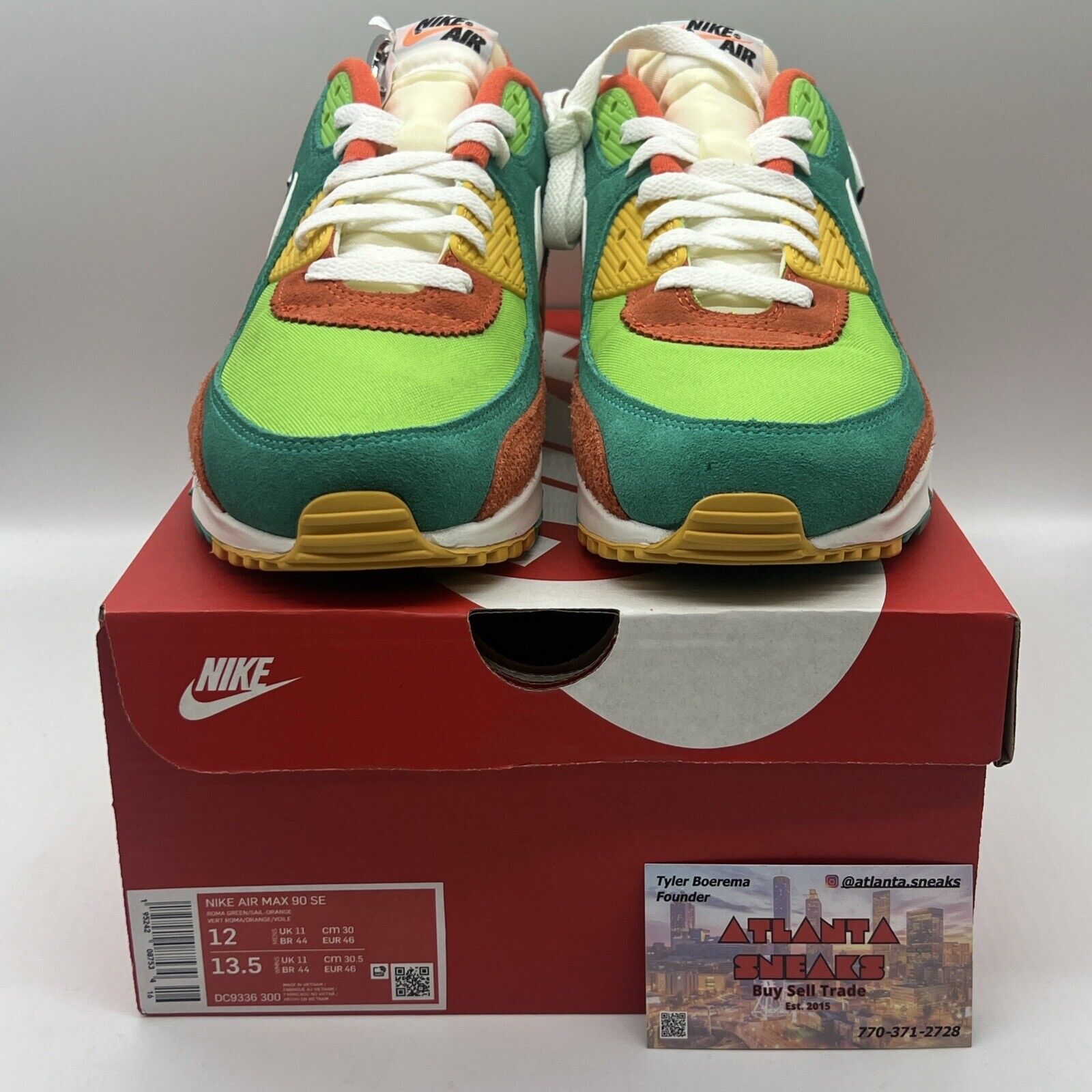 Size 12 - Nike Air Max 90 SE Running Club - Roma Green 2021