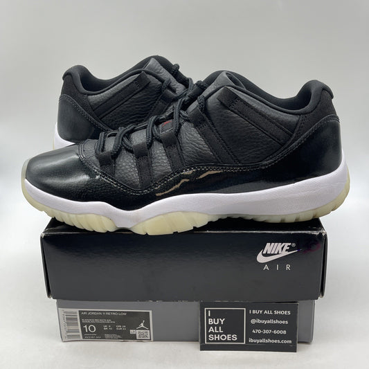 Size 10 - Air Jordan 11 Retro Low 72-10 (AV2187-001)