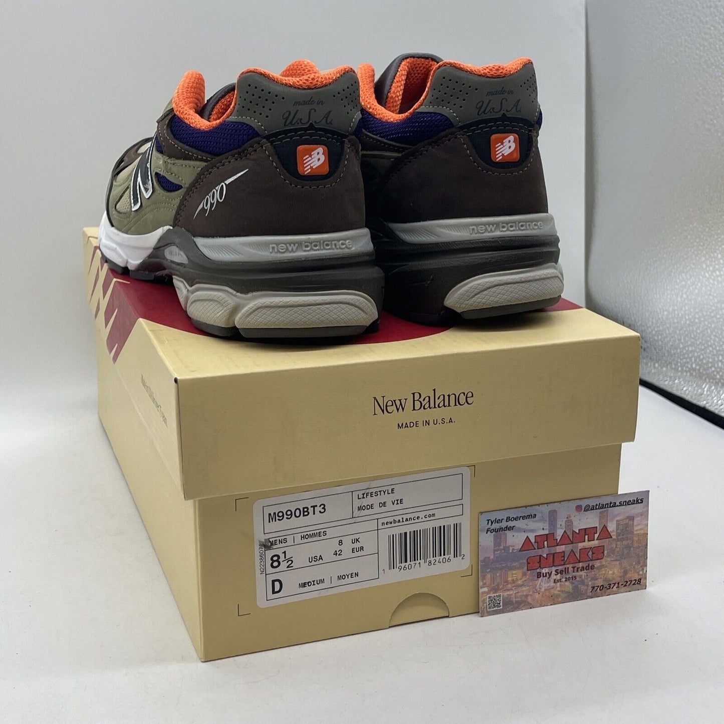 Size 8.5 - New Balance Teddy Santis x 990v3 Made in USA Tan Orange (M990BT3)