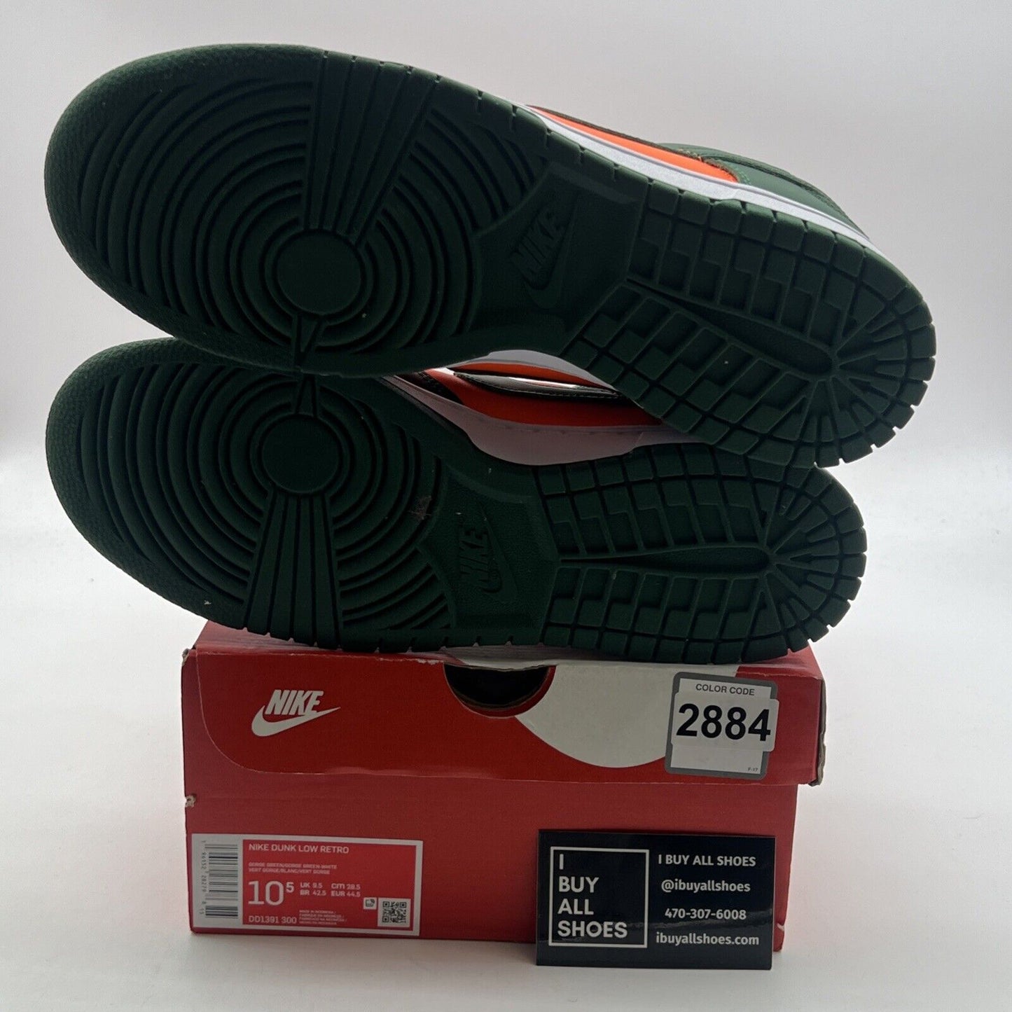 Size 10.5 - Nike Dunk Low Miami Hurricanes (DD1391-300)