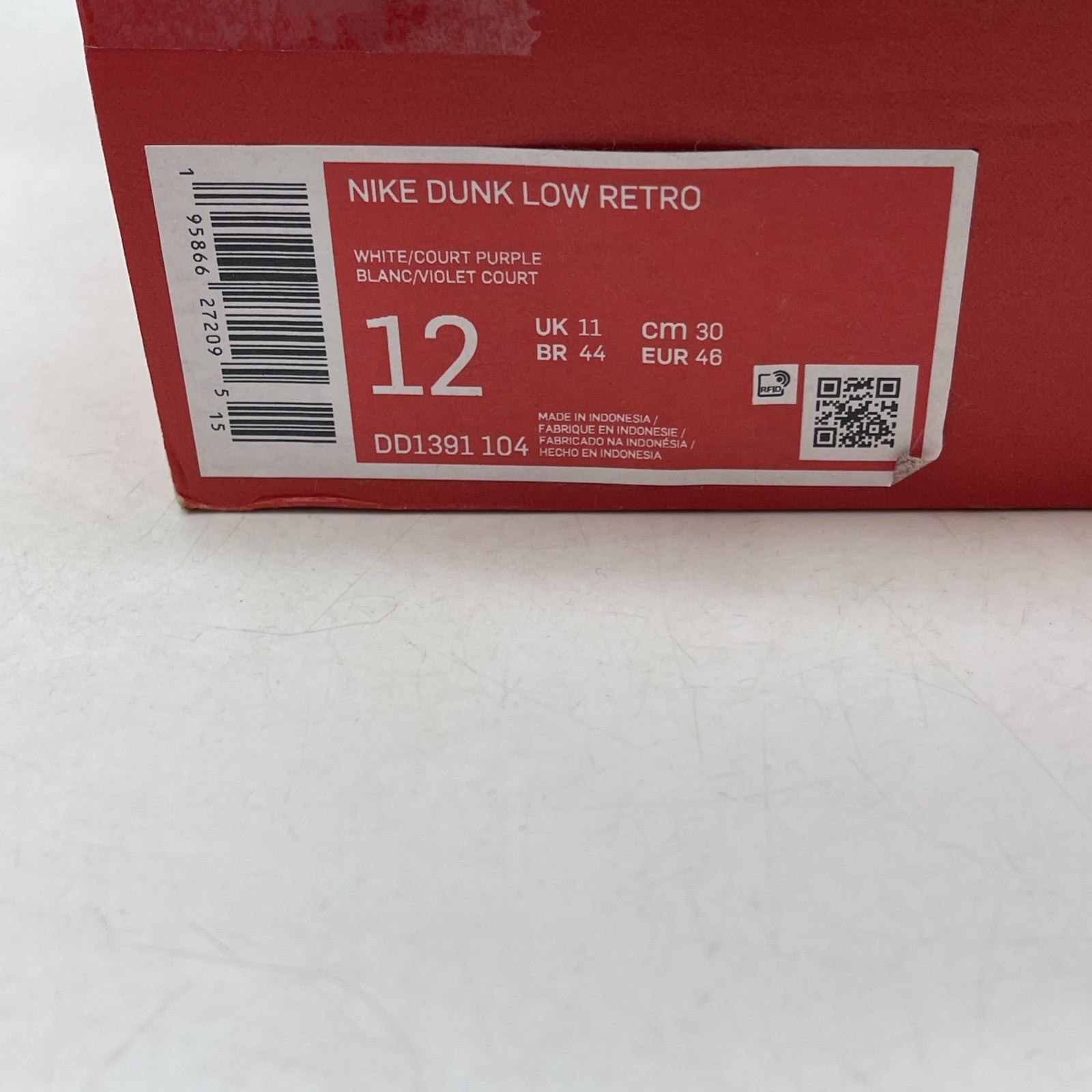 Size 12 - Nike Dunk Low Retro Court Purple 2022 (DD1391-104)