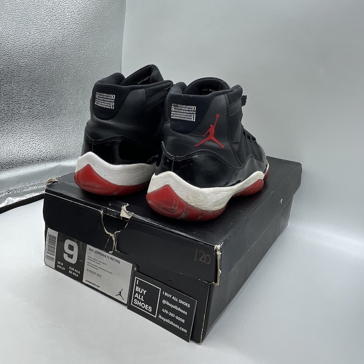 Size 9 - Air Jordan 11 Retro Bred 2012 (378037-010)