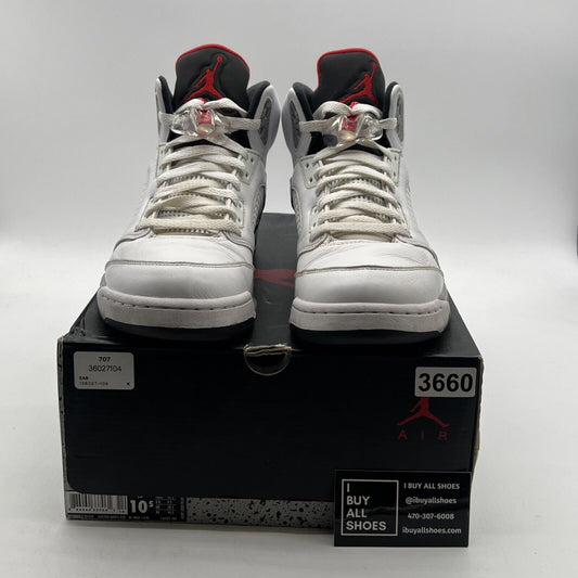 Size 10.5 - Air Jordan 5 Retro White Cement (136027-104)