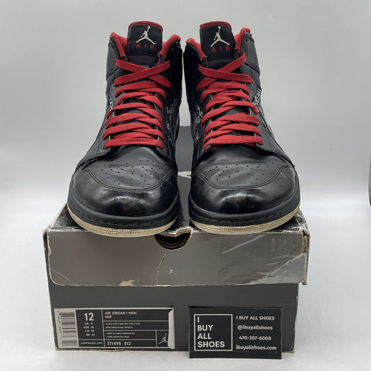 Size 12 - Air Jordan 1 Hof High Hall Of Fame Black White Suede (371498-012)