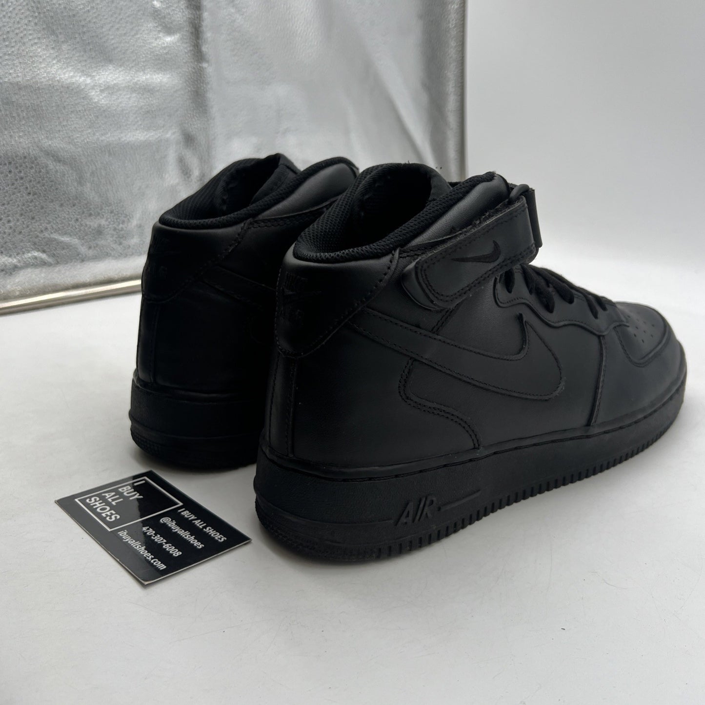 Size 12 - Nike Air Force 1 '07 Mid Triple Black (315123-001)