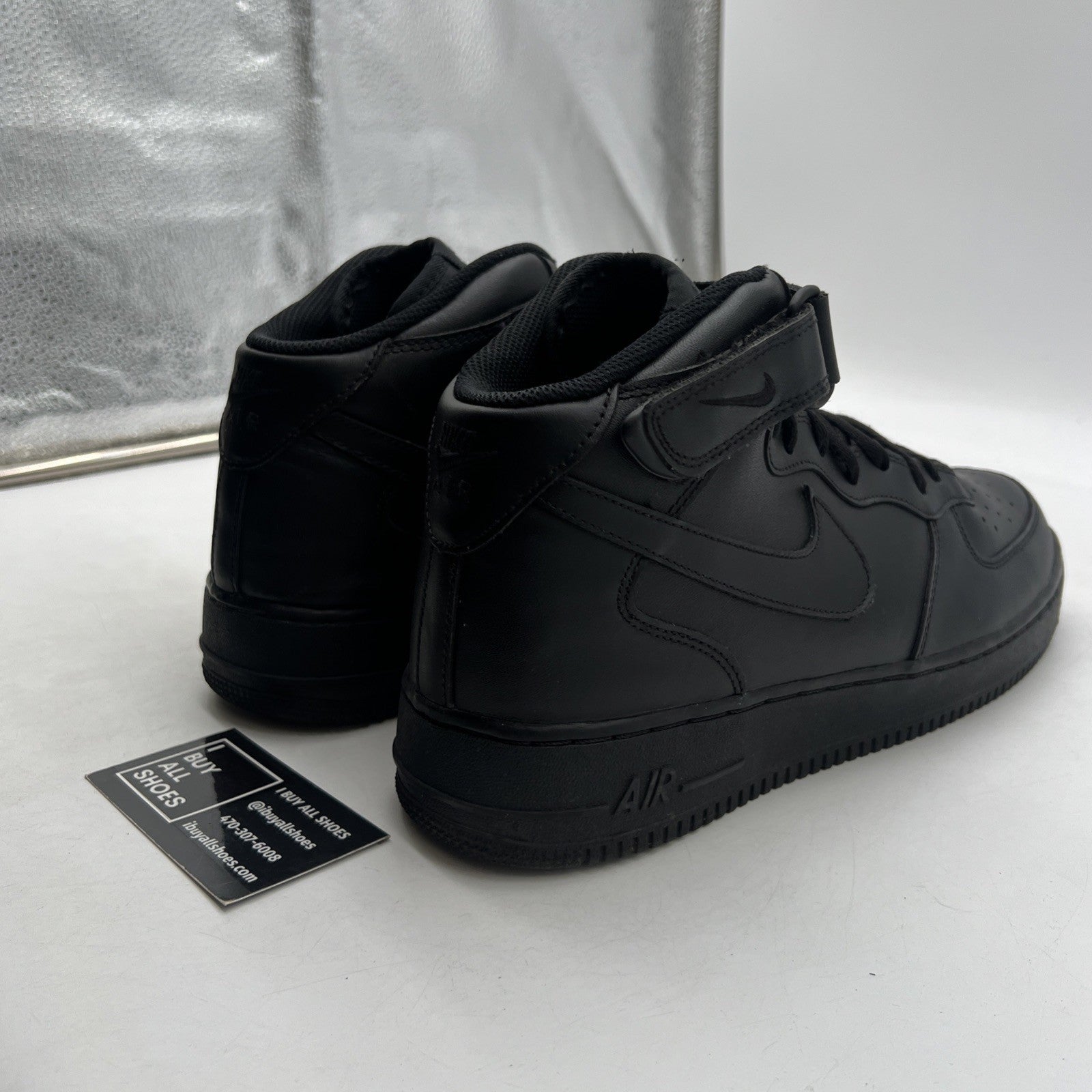 Size 12 - Nike Air Force 1 '07 Mid Triple Black (315123-001)