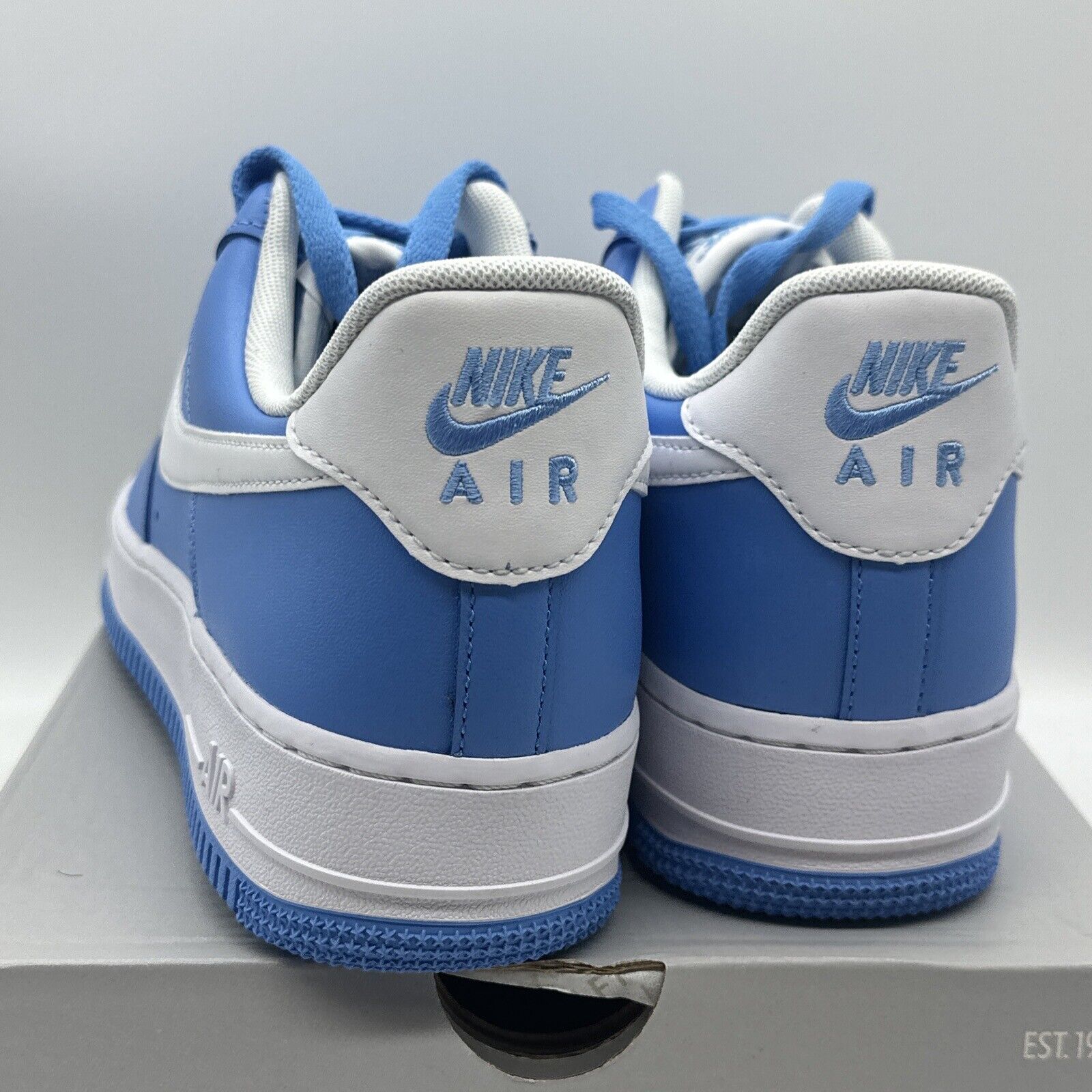 Size 10 - Nike Air Force 1 '07 University Blue White 2021 Premium Leather Brand