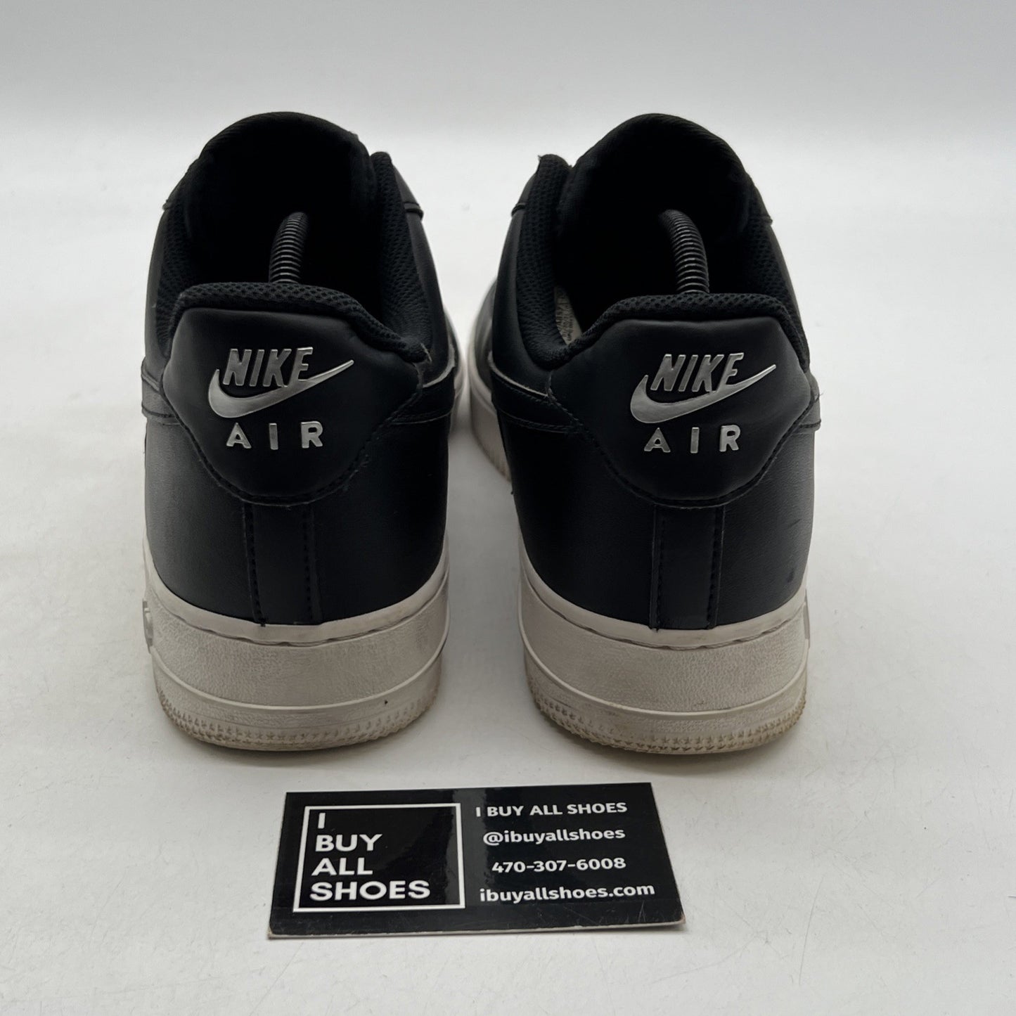 Size 10.5 - Nike Air Force 1 '07 Premium Silver Chain - Black (DA8571-001)