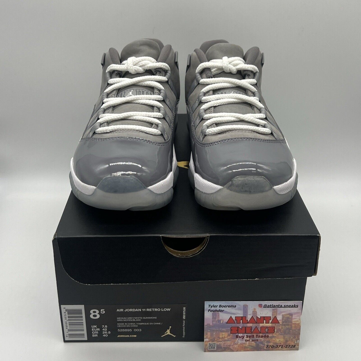 Size 8.5 - Jordan 11 Retro Low Cool Grey 2018 Brand New Og All DS Icey