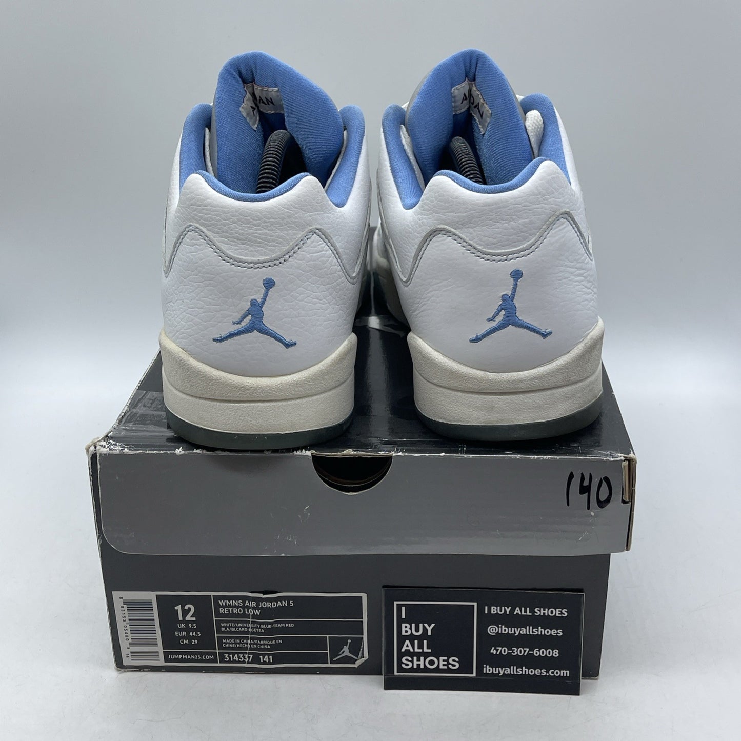Size 12W - Air Jordan 5 Retro Low UNC (314337-141)